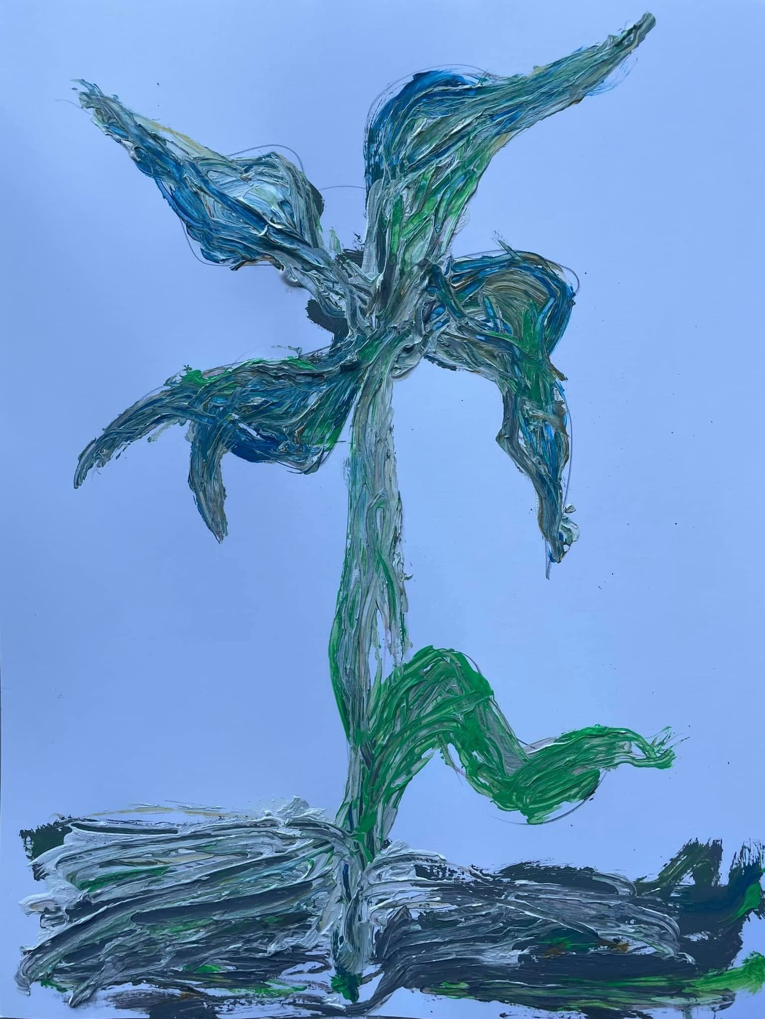 “New flower for new times”, for Alberto Giacometti and Jean-Paul Sartre (2024)