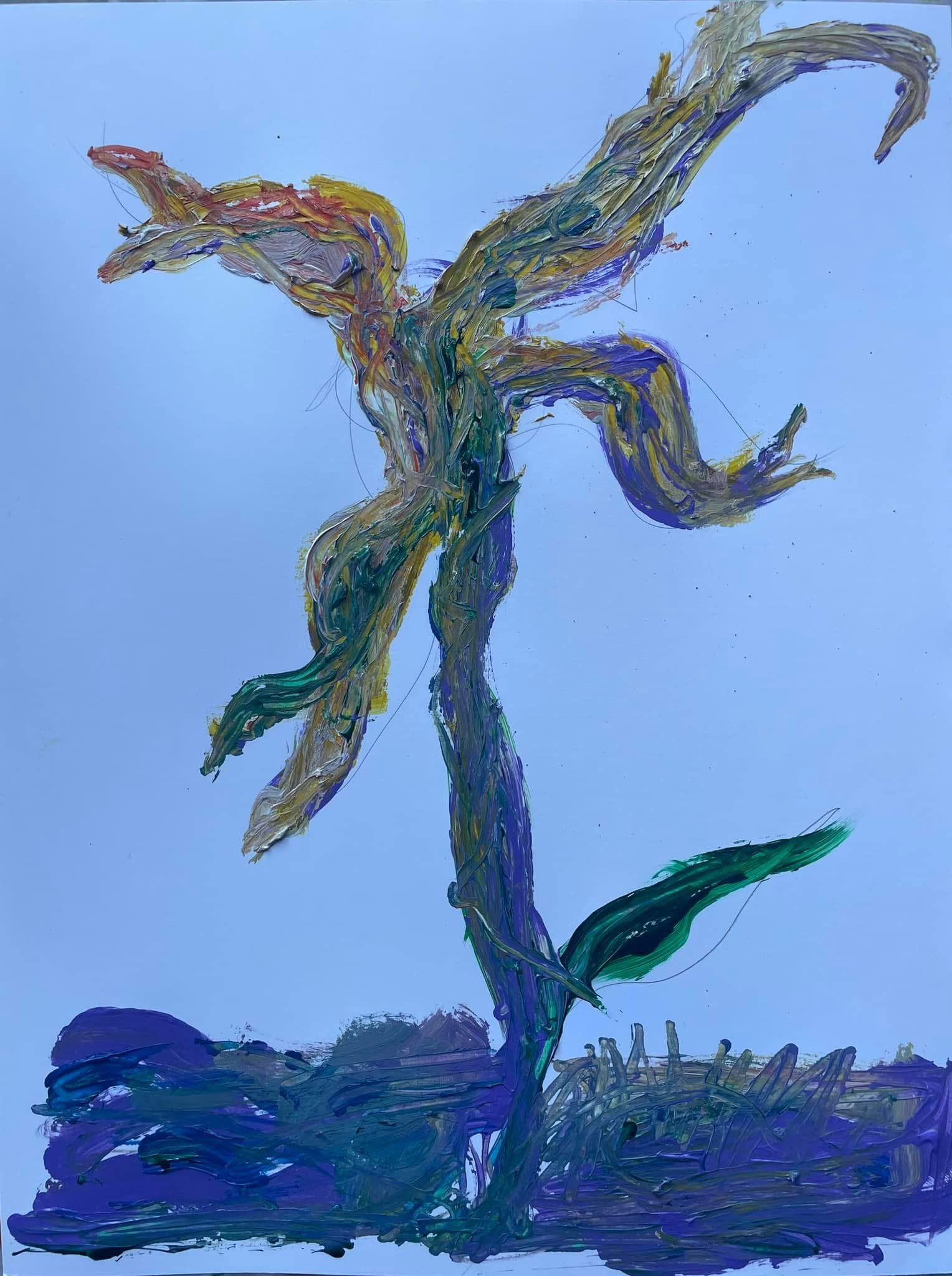 “New flower for new times”, for Alberto Giacometti and Jean-Paul Sartre (2024)