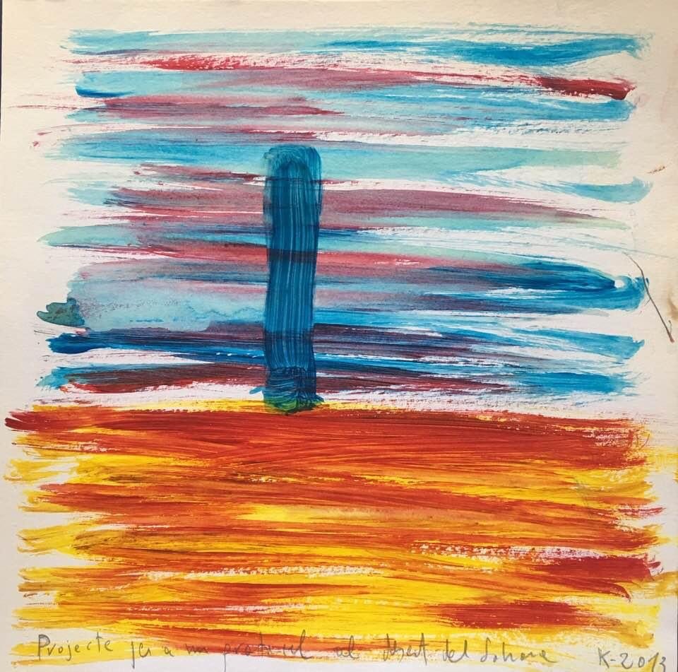 "Projecte de gratacel d'aigua al bell mig del desert del Sahara" (Private collection - Barcelona) (2013)