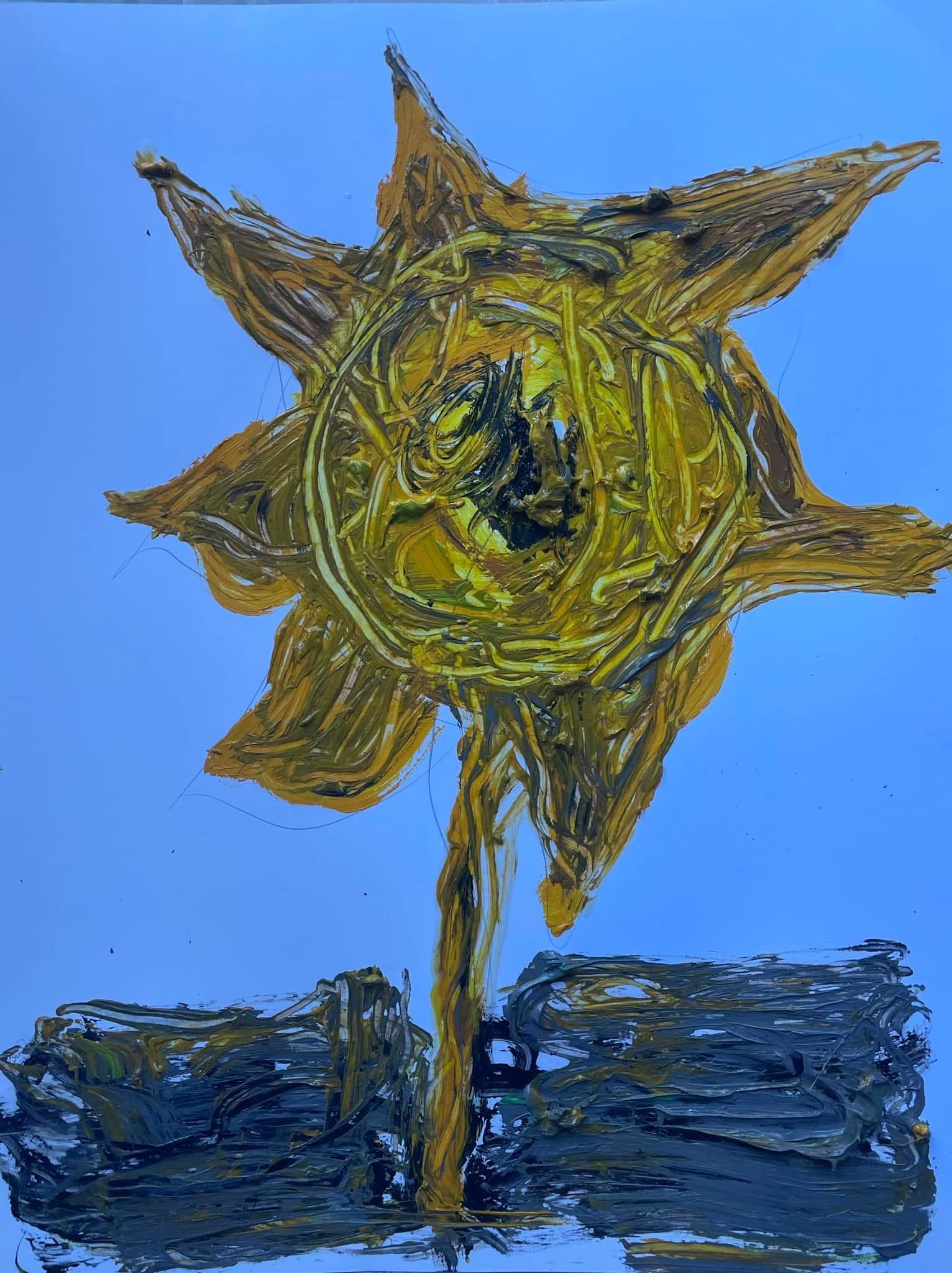 “New flower for new times”, for Alberto Giacometti and Jean-Paul Sartre (2024)