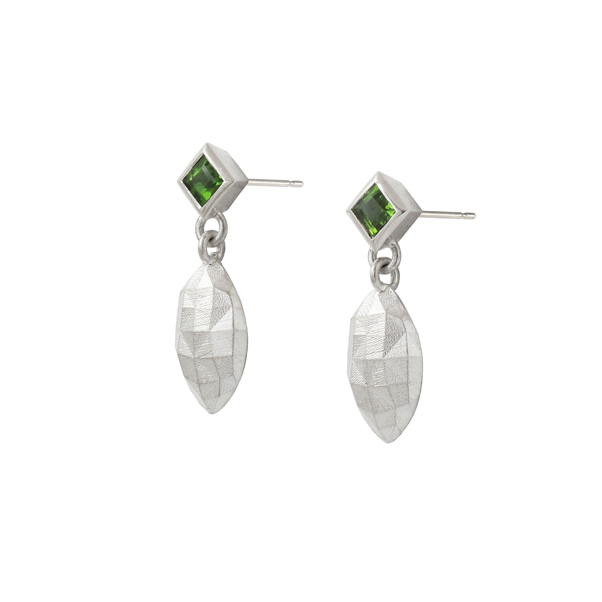 Faceted-ellipse-earrings-with-square-green-tourmaline_side-view.jpg