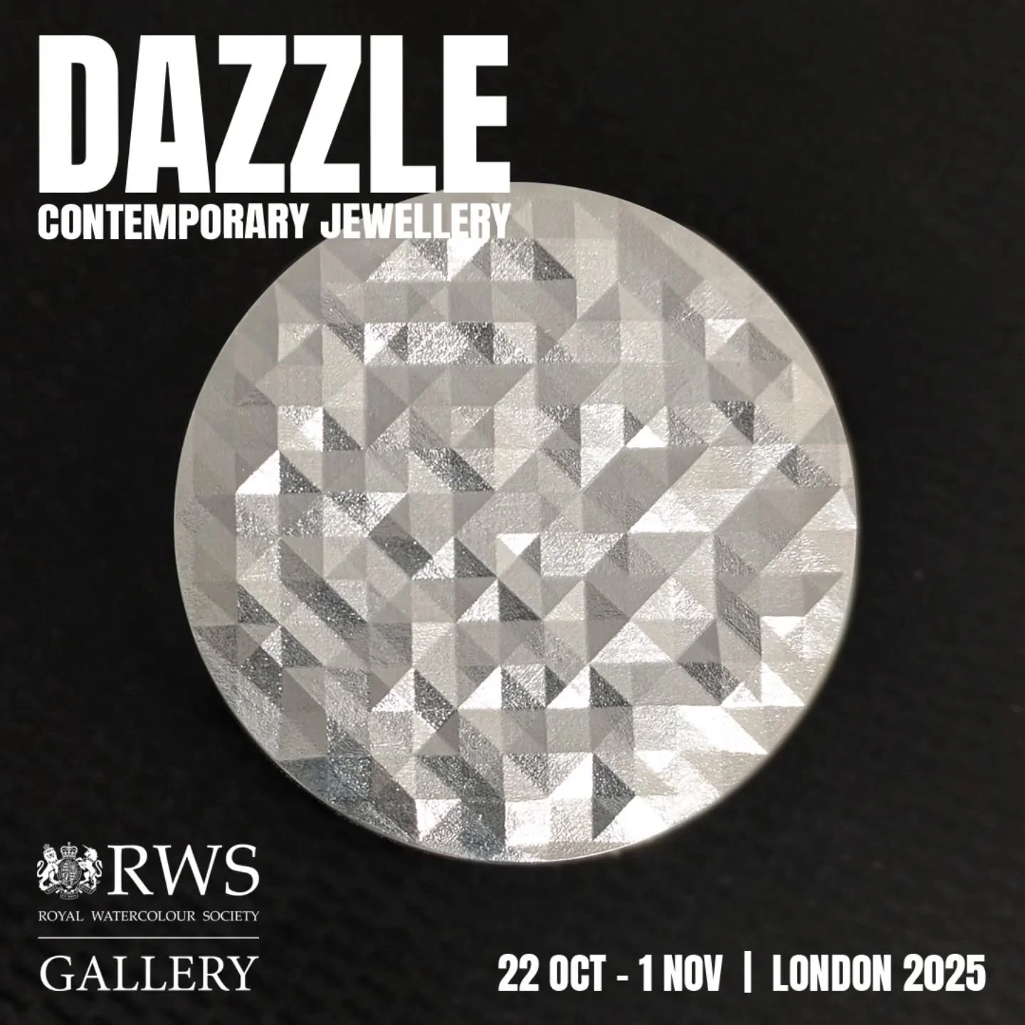 @dazzleexhibitions opens in London next week!&nbsp;I'm preparing a selection of my jewellery to exhibit including this new faceted silver brooch.

22 October &ndash; 1 November

Royal Watercolour Society Gallery
3&ndash;5 Whitcomb Street
London

#daz