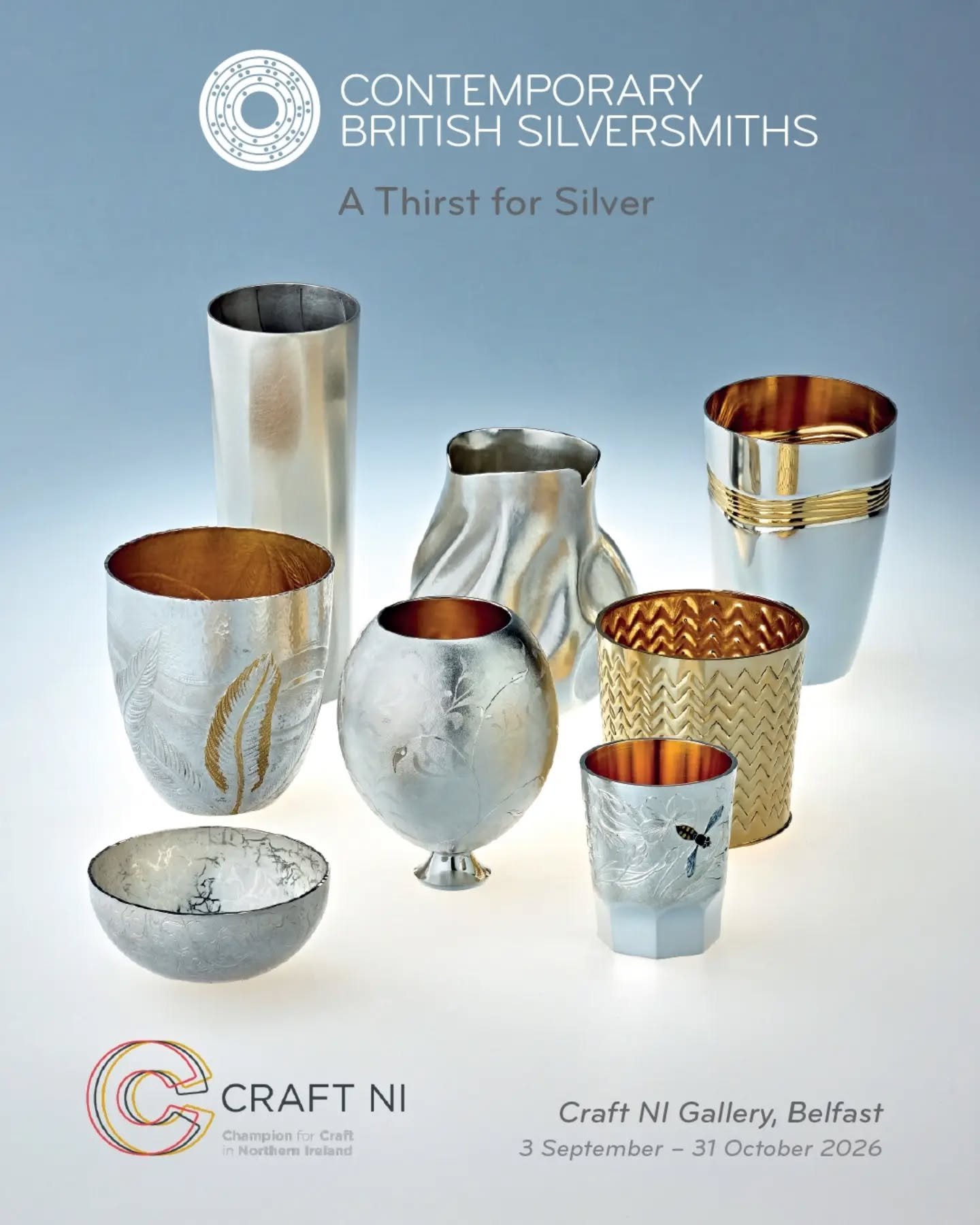 I'm delighted to be showing my faceted engraved beaker in Contemporary British Silversmithing exhibition 'A Thirst for Silver' at Craft NI gallery in Belfast.

'A Thirst for Silver showcases the work of more than fifty members of Contemporary British