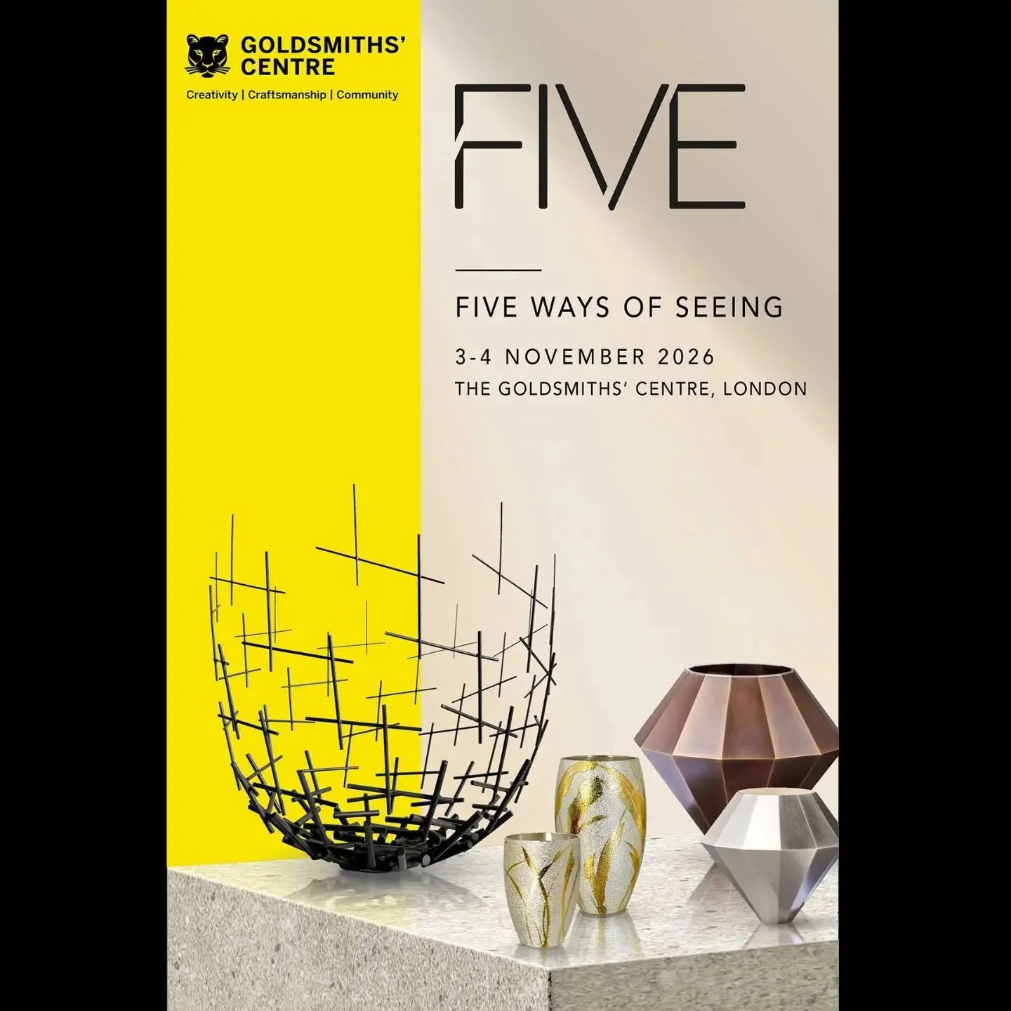 Just a week to go! ✨ FIVE Ways of Seeing: Material, Process and Form, a special two day pop-up exhibition at The Goldsmiths&rsquo; Centre.

Bringing together leading UK-based silversmiths and metal artists, the exhibition celebrates the expressive po