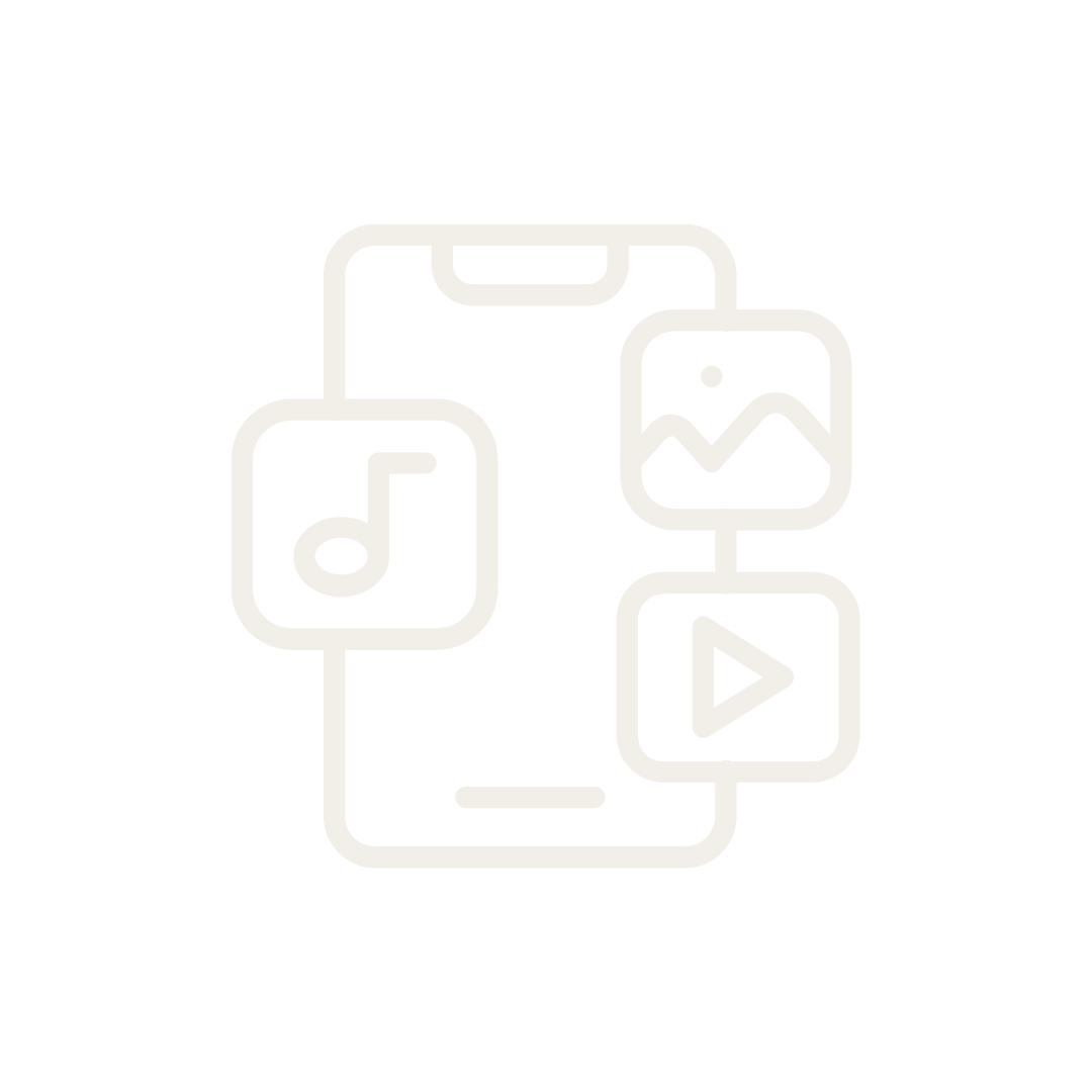 Icon of a movie clapperboard with a play button on it, representing video or film.