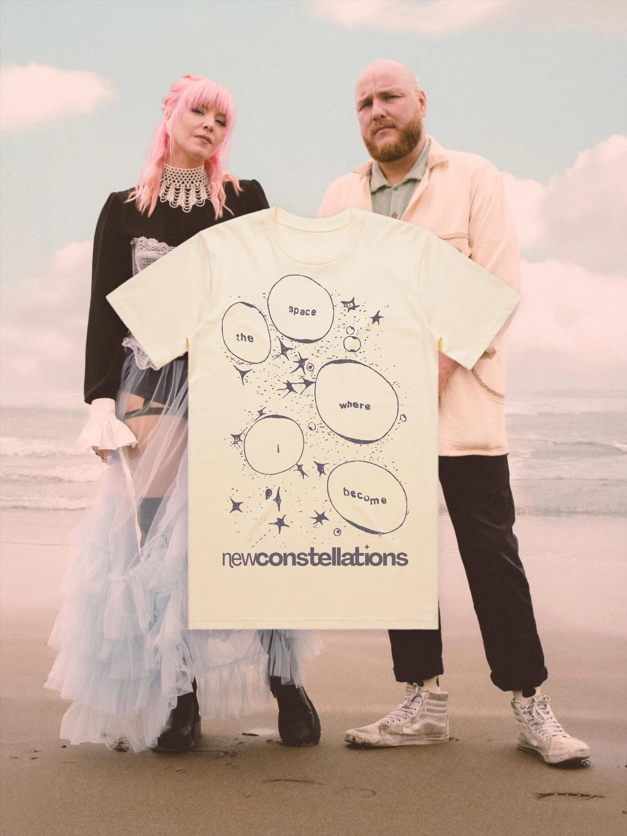 TOUR MERCH REVEAL in honor of @newconstellationsmusic amazing debut album that dropped today ✨

I had the pleasure of designing this piece for the band and if you get the chance to see em live this summer you absolutely should (and grab a shirt while
