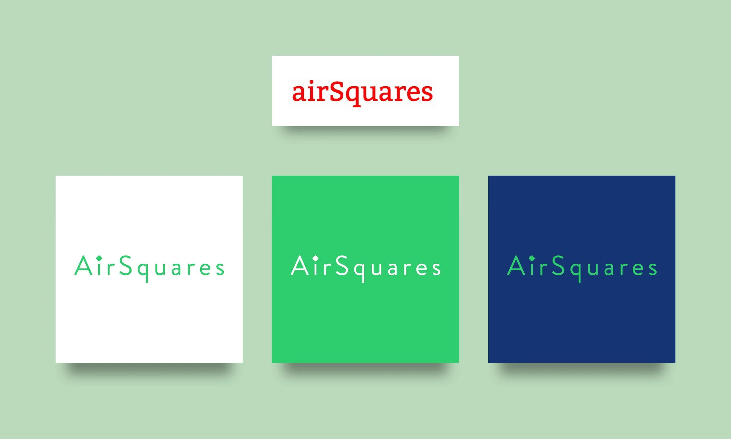 Original vs Updated AirSquares branding