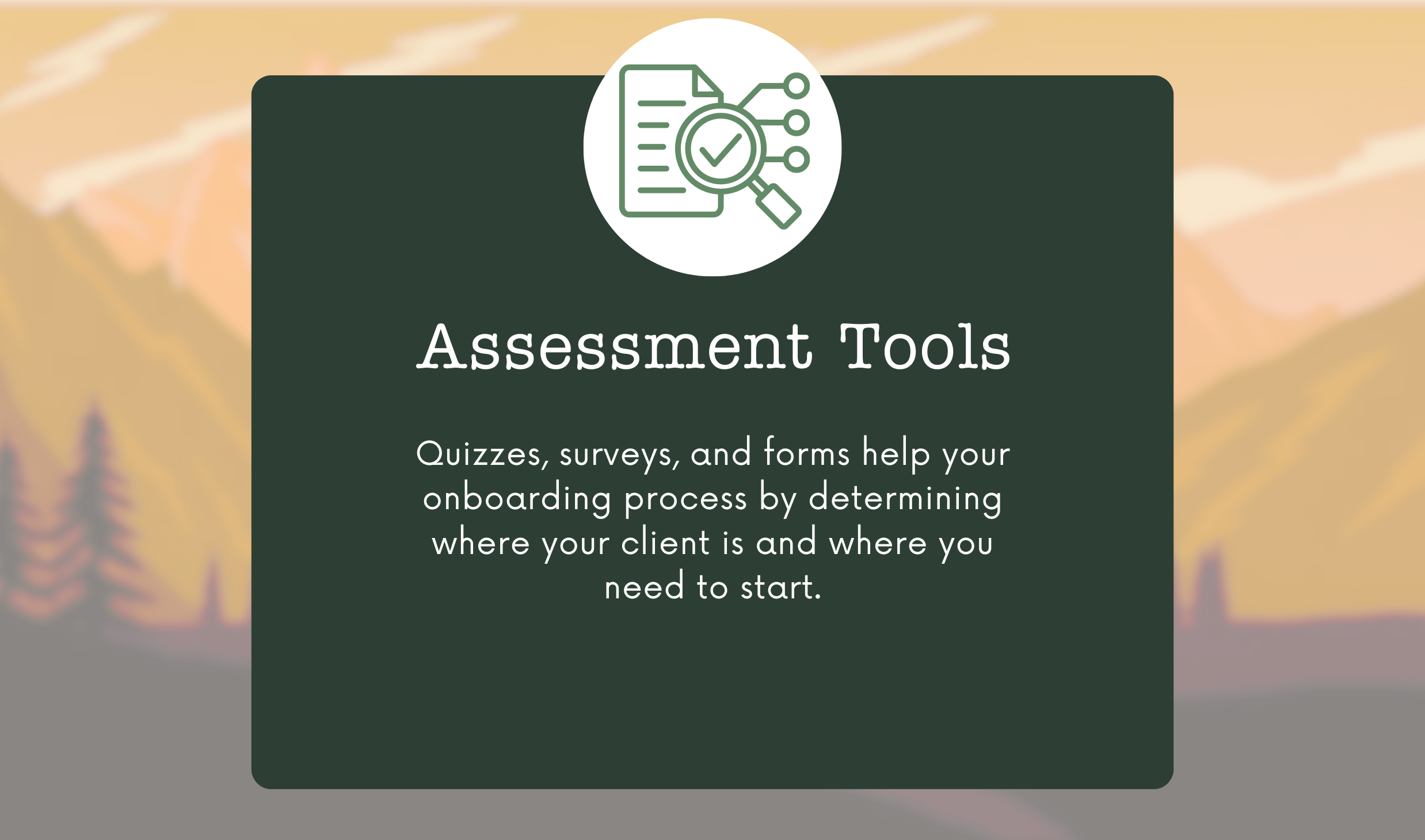 Assessment Tools