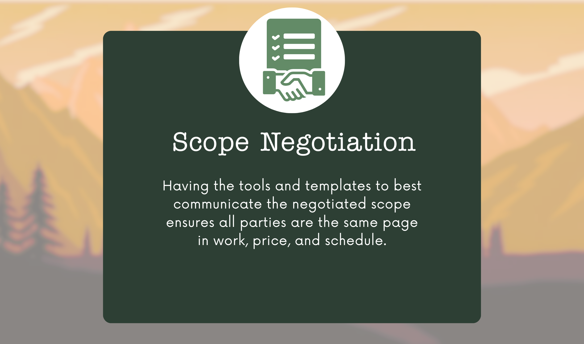 Scope Negotiations
