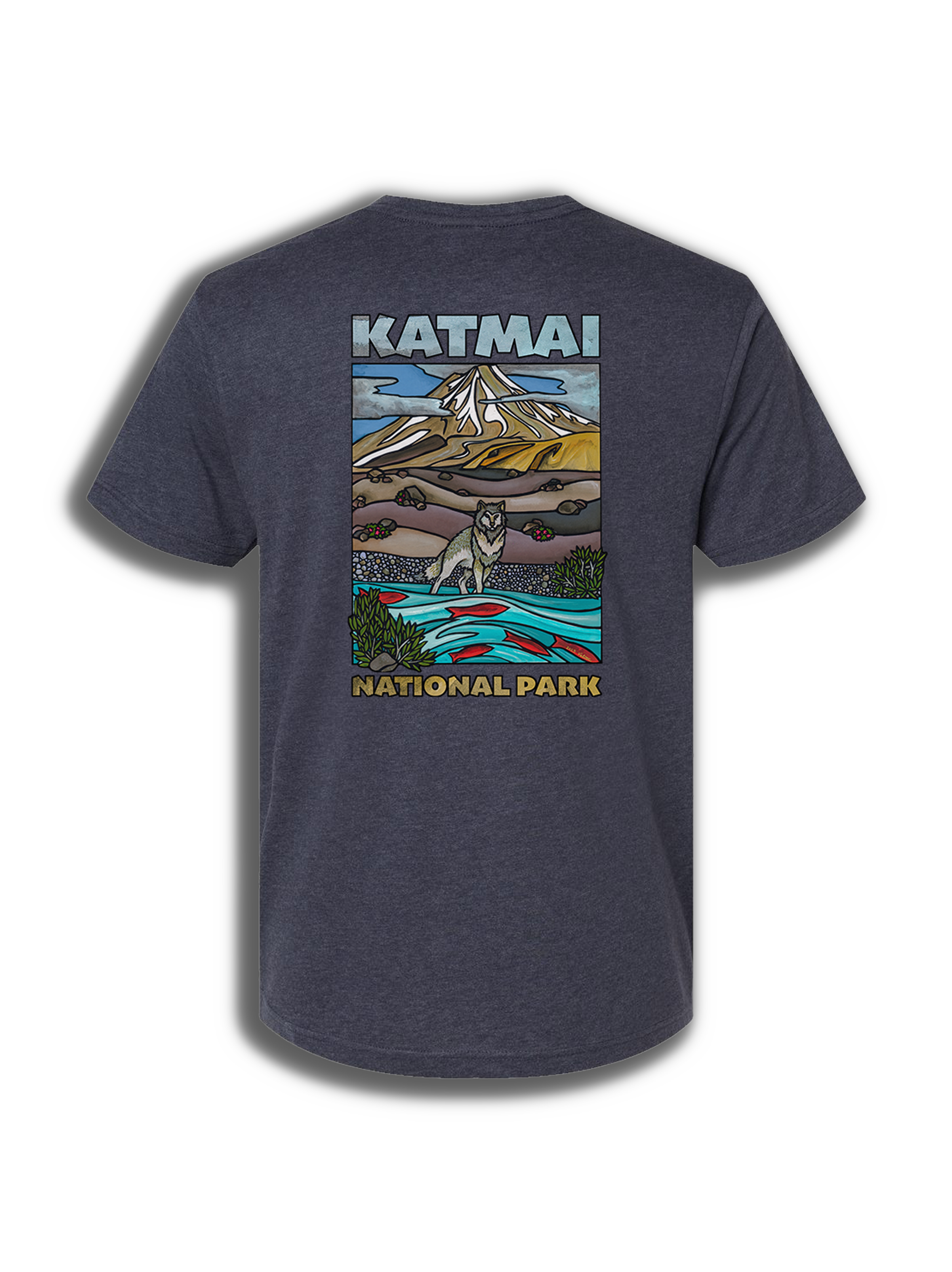 Katmai Valley Wolf T-shirt Back.png