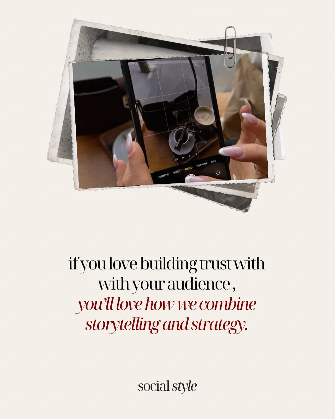 Working with a marketing team should feel structured, strategic and aligned with your brand on every level. ✨

At Social Style, we combine content, strategy and creative direction with over 20 years of combined experience across luxury brands and mar