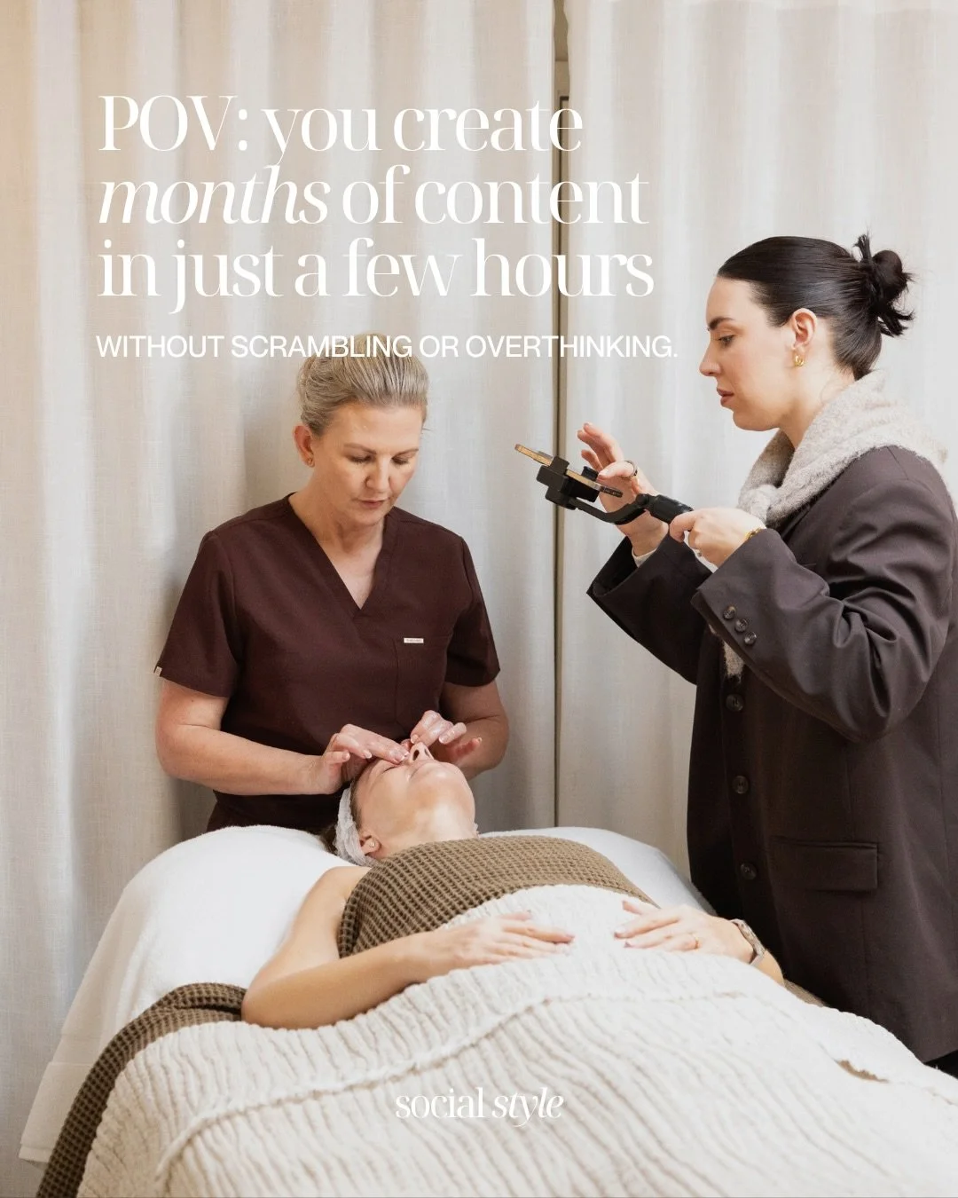 Creating consistent, high-quality content doesn&rsquo;t require constant effort.

It requires intention.

Our content shoots are built around strategy first - so you leave with months of usable, aligned visuals in just a few hours.

Because when your