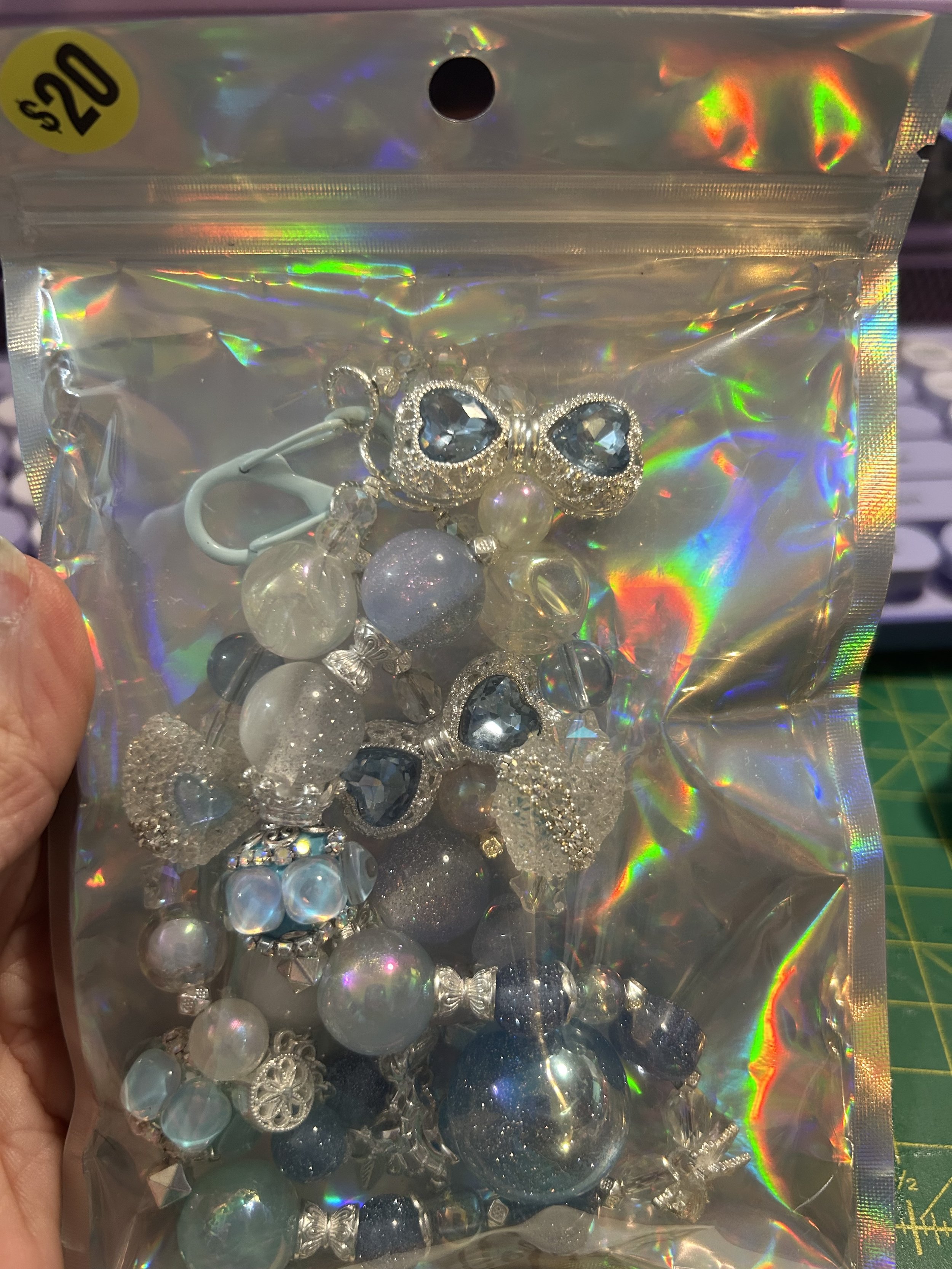 Blue Charm Keychain