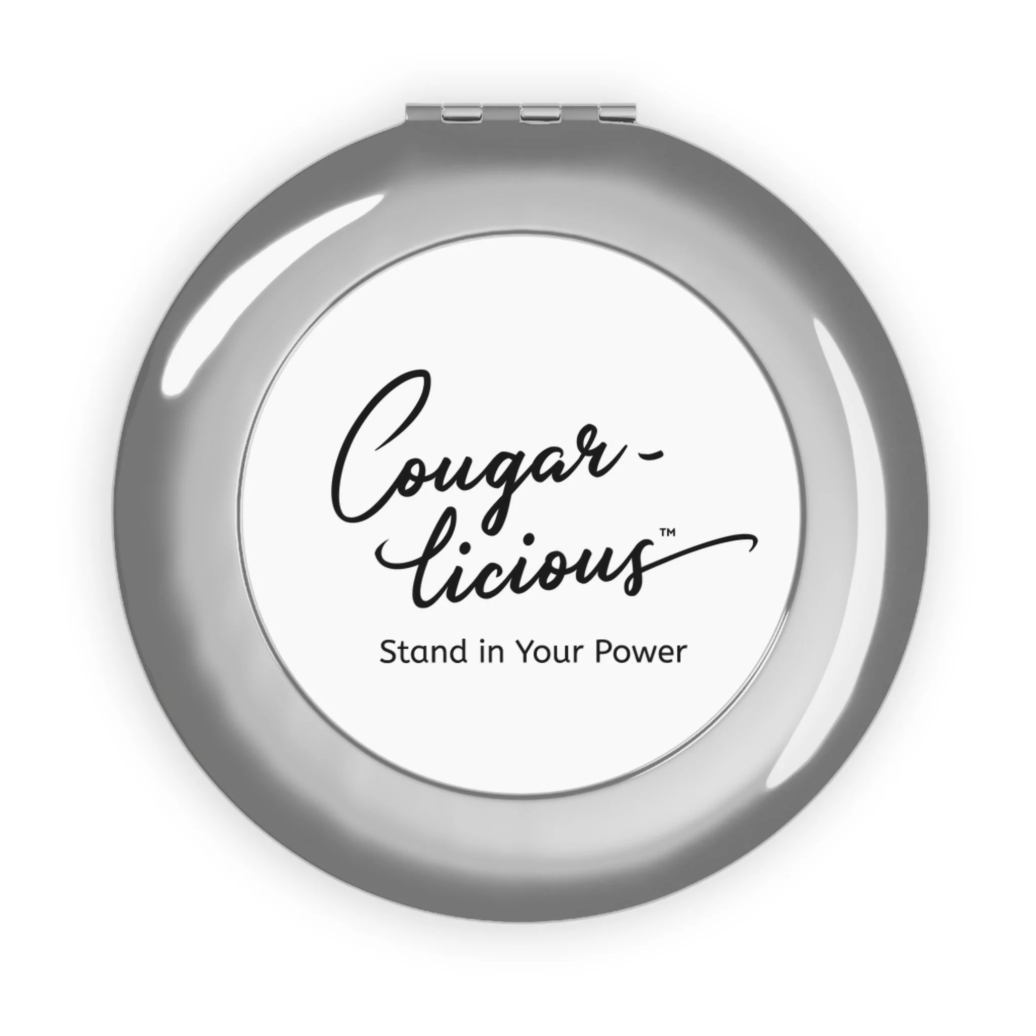 Check your confidence anywhere! The Cougar-licious™ compact mirror is flirty, fierce, and the perfect holiday gift for bold, radiant women.