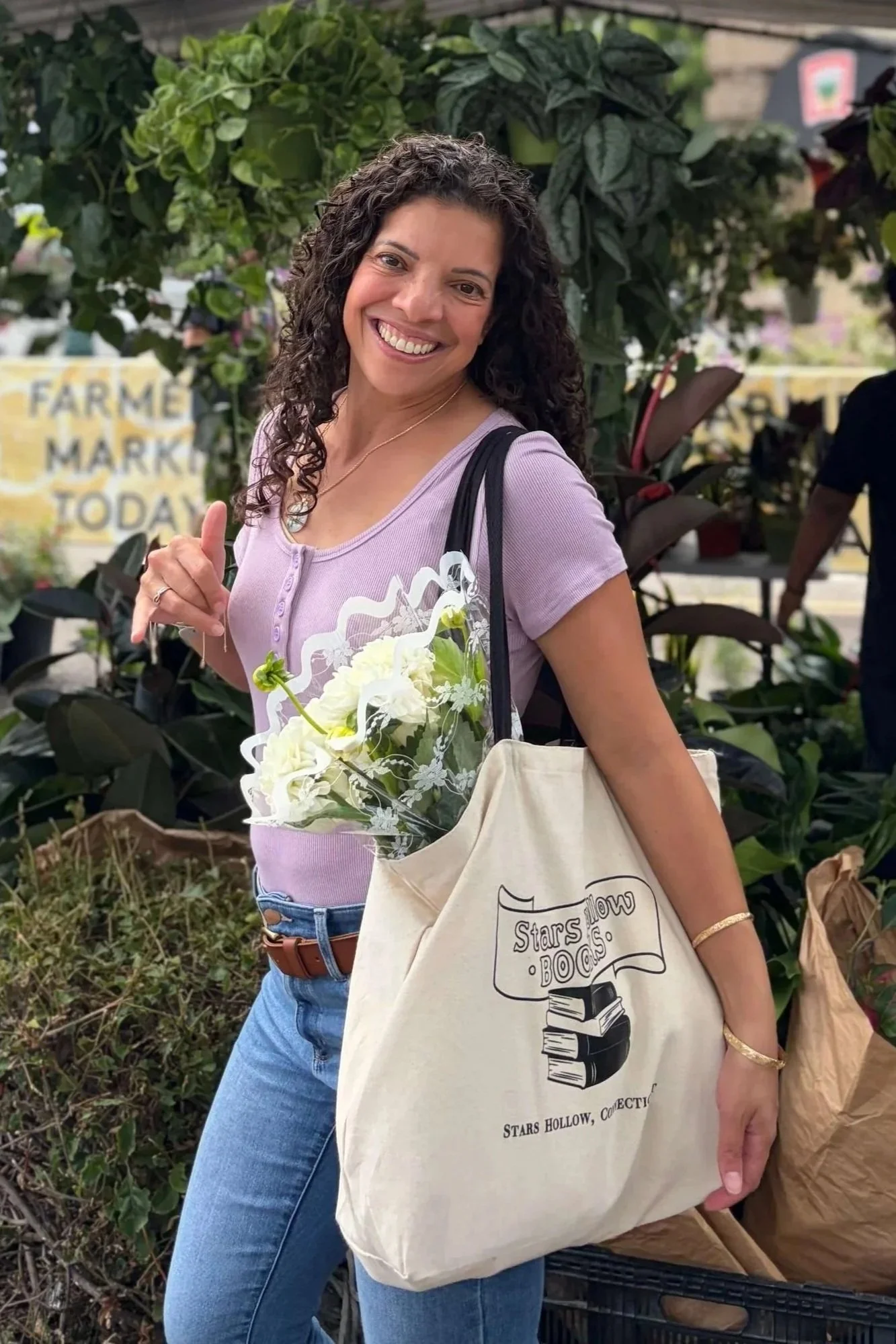 Koalani Lahr, LMFT, San Diego therapist at a local farmers market.