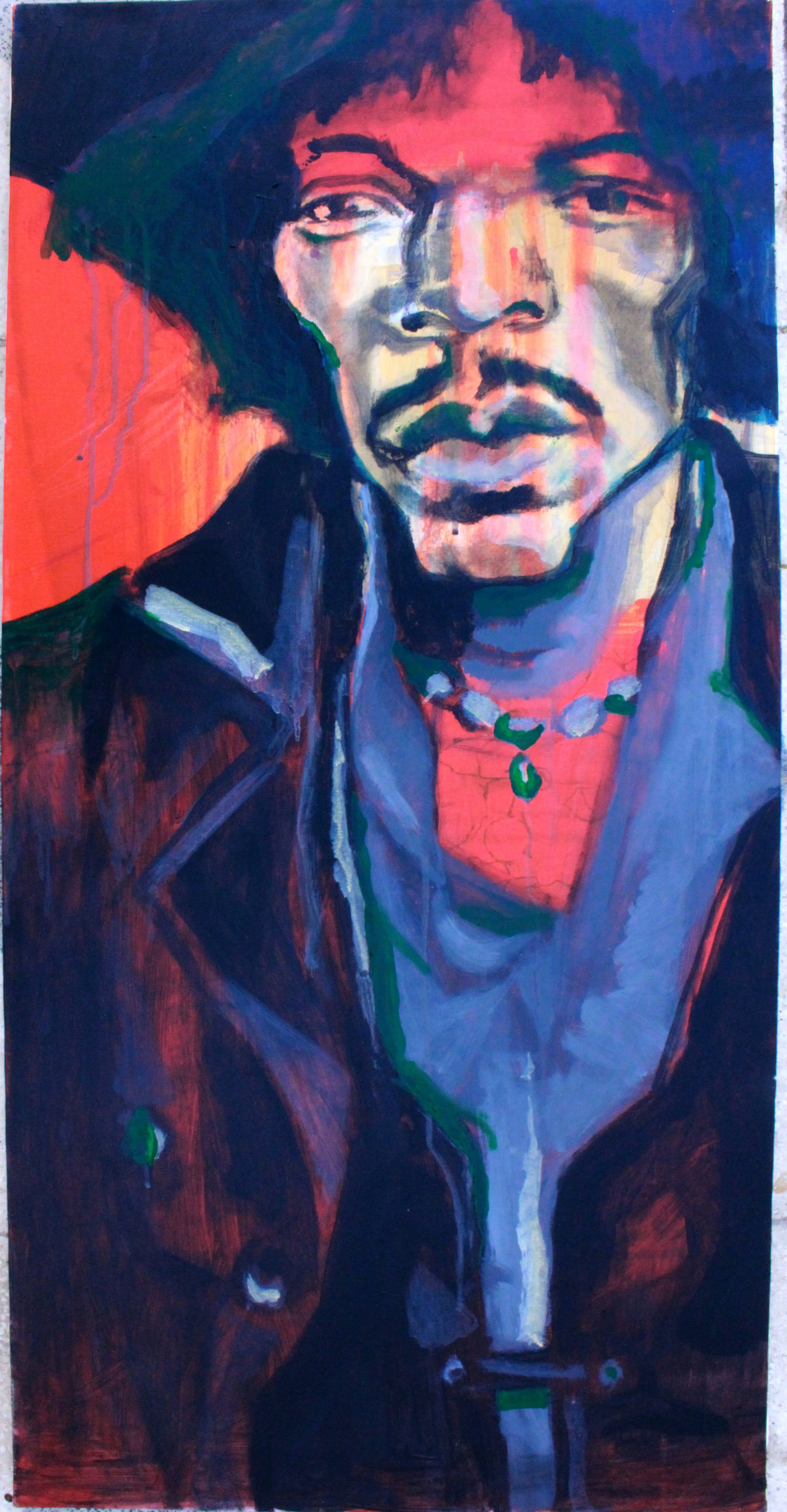 4'x20'', acrylic on canvas, jimi hendrix series,2012.JPG