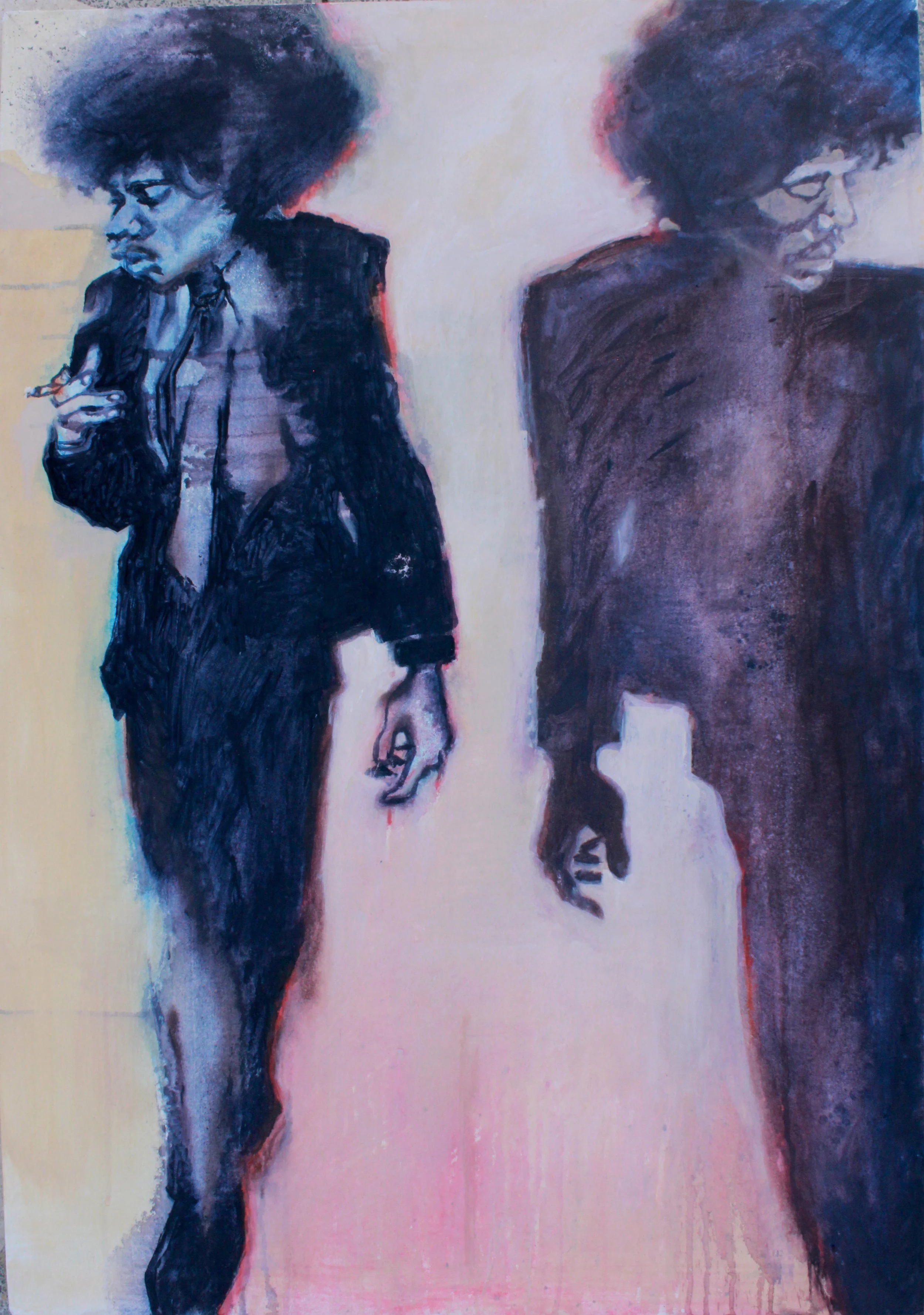 4'x28'', acrylic on canvas,Jimi hendrix (3),2012.JPG