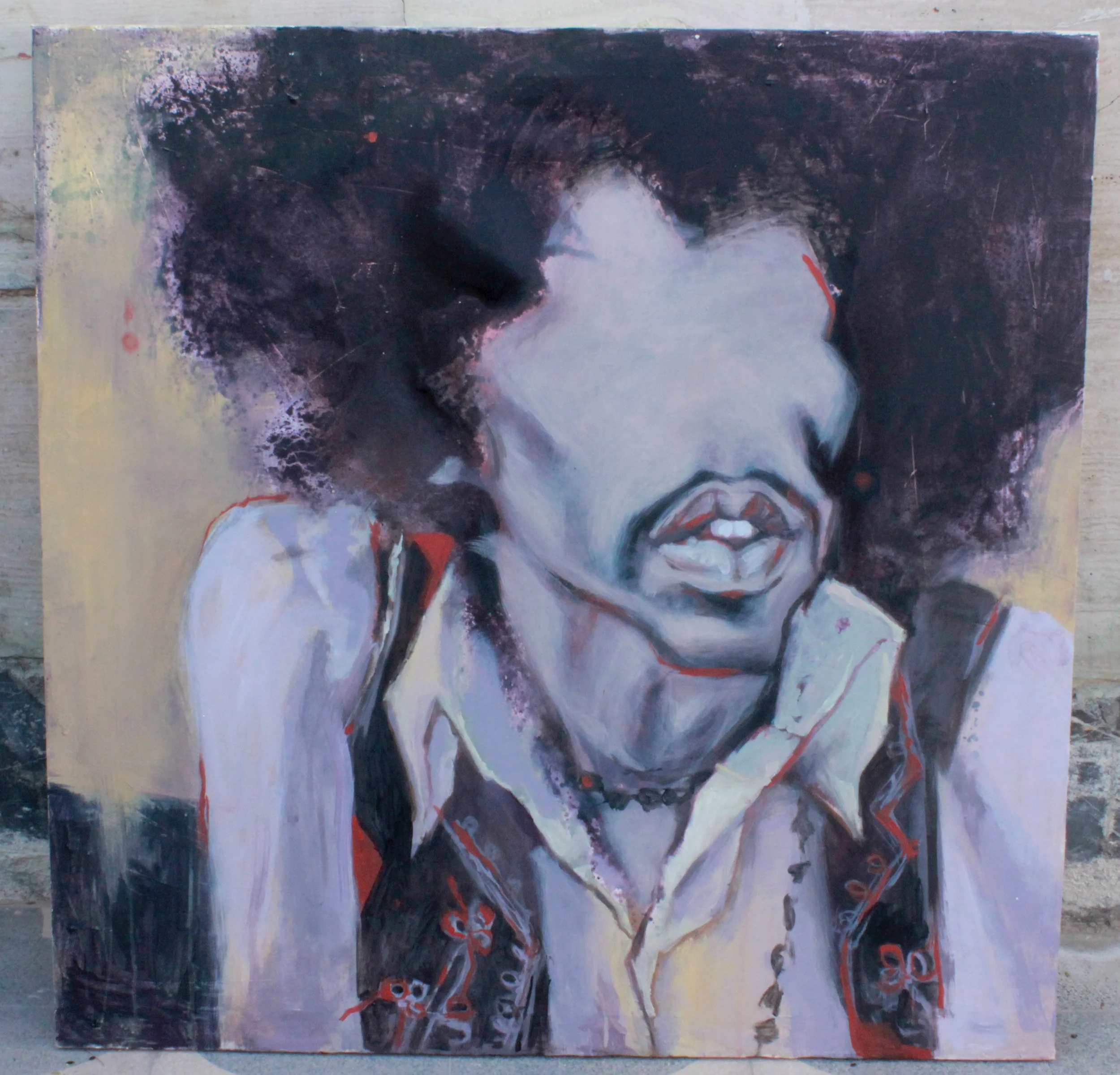 4'x4', acrylic on canvas,Jimi hendrix,2012.JPG