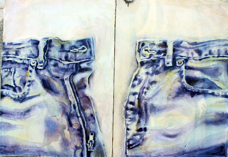 4'x28'', acrylic on canvas, Jeans Series (2),2010.jpg