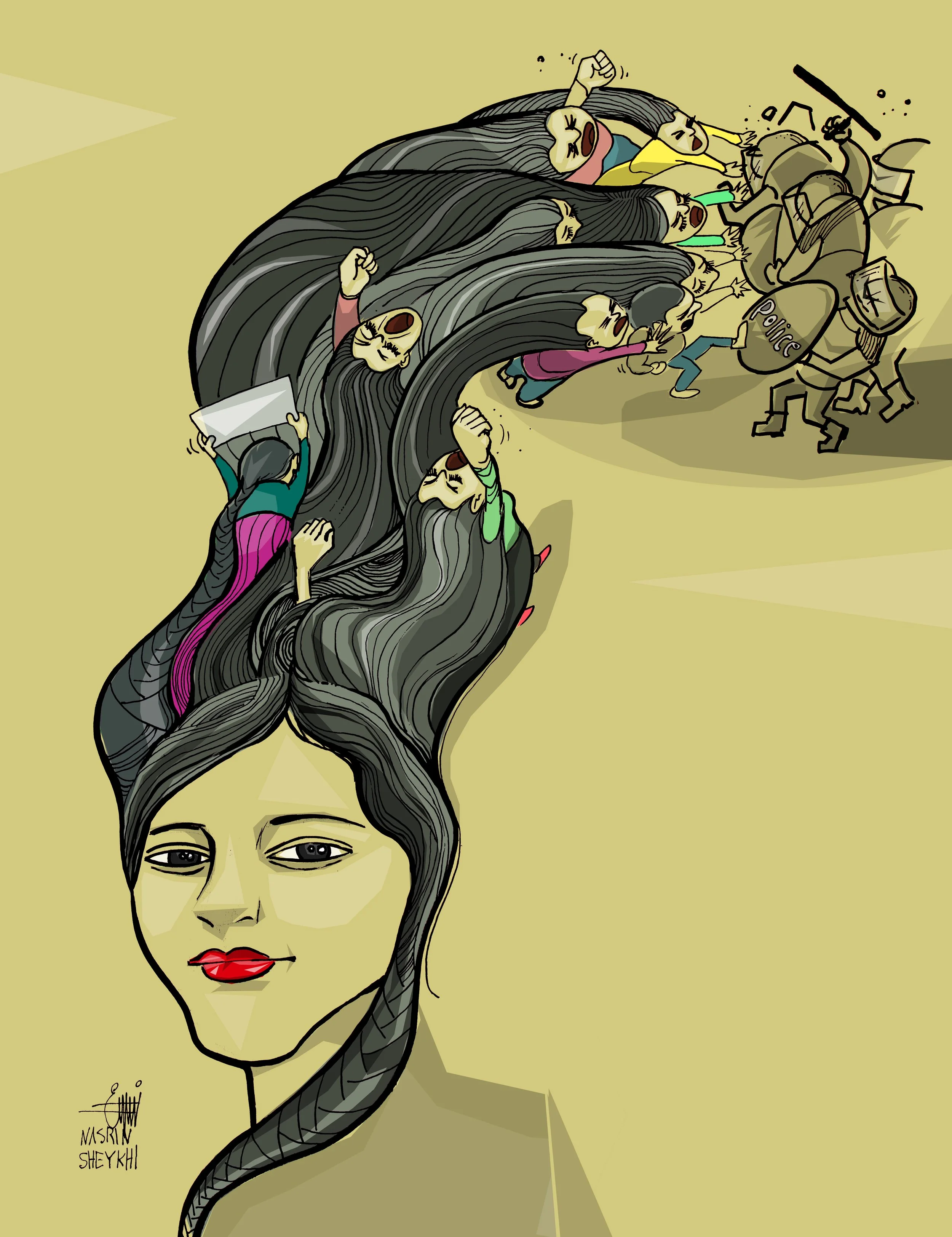 Featured at MASBC "Joy Reid's show", UP magazine, rtve news, The Nation, cartoon movement,2022