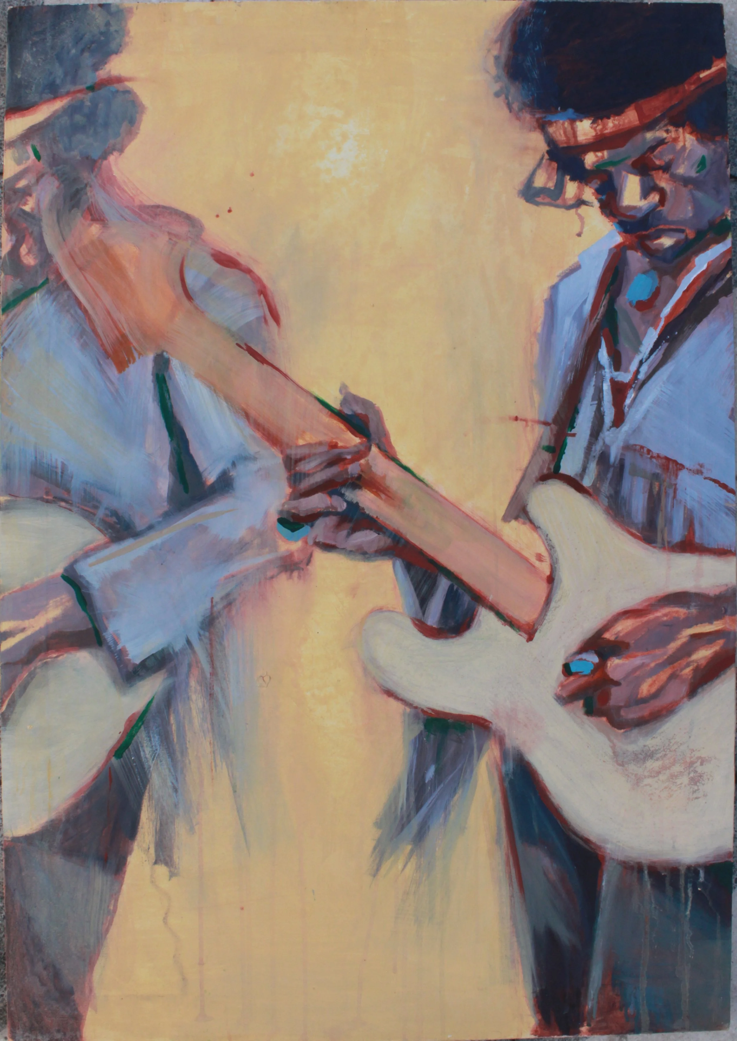4'x28'', acrylic on canvas,Jimi hendrix (4),2012.JPG