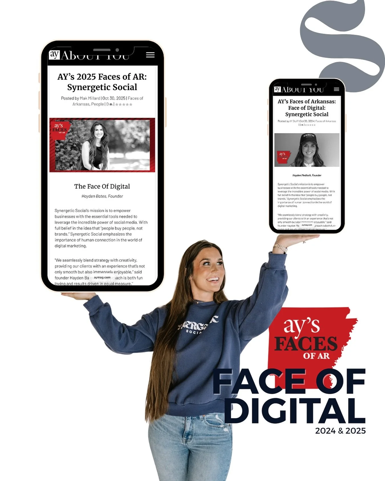 ON CLOUD NINE ☁️ Thank you for naming Synergetic Social the Face of Digital Marketing in Arkansas&mdash;two years in a row! 🩵

Helping businesses stand out in a crowded digital world is our passion. And we know it takes more than tossing up a post h