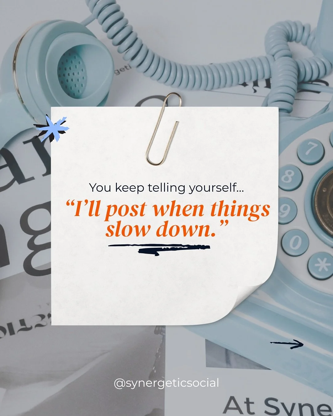 Running a business means wearing all the hats 👒 &amp; social media is usually the one that gets pushed to the back burner (&amp; that&rsquo;s completely NORMAL) 🫠

If social media has been weighing on you, you&rsquo;re not behind&hellip; you&rsquo;