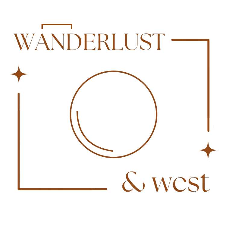 Wanderlust and West elopement photography logo Utah