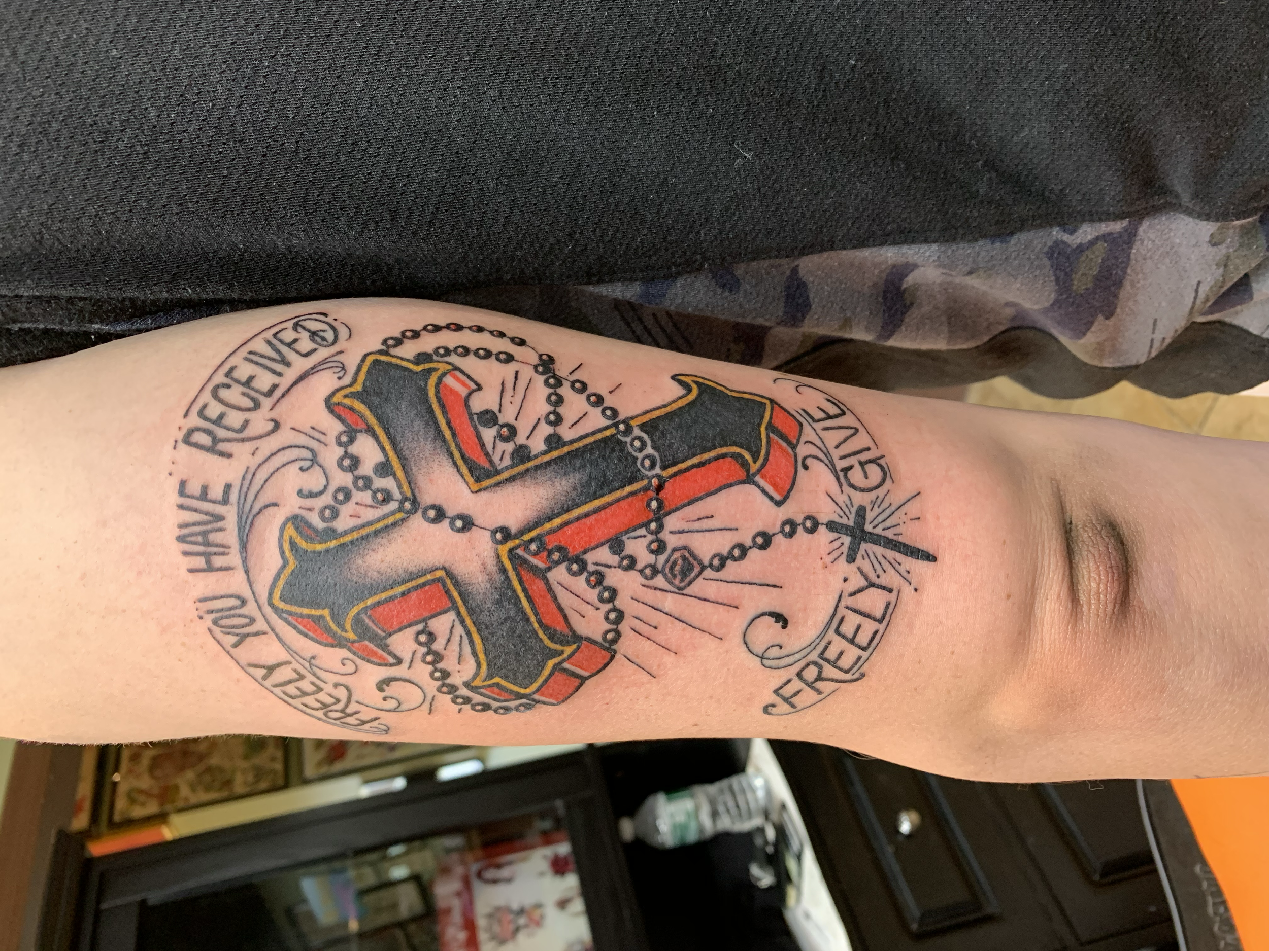 traditional cross tattoo