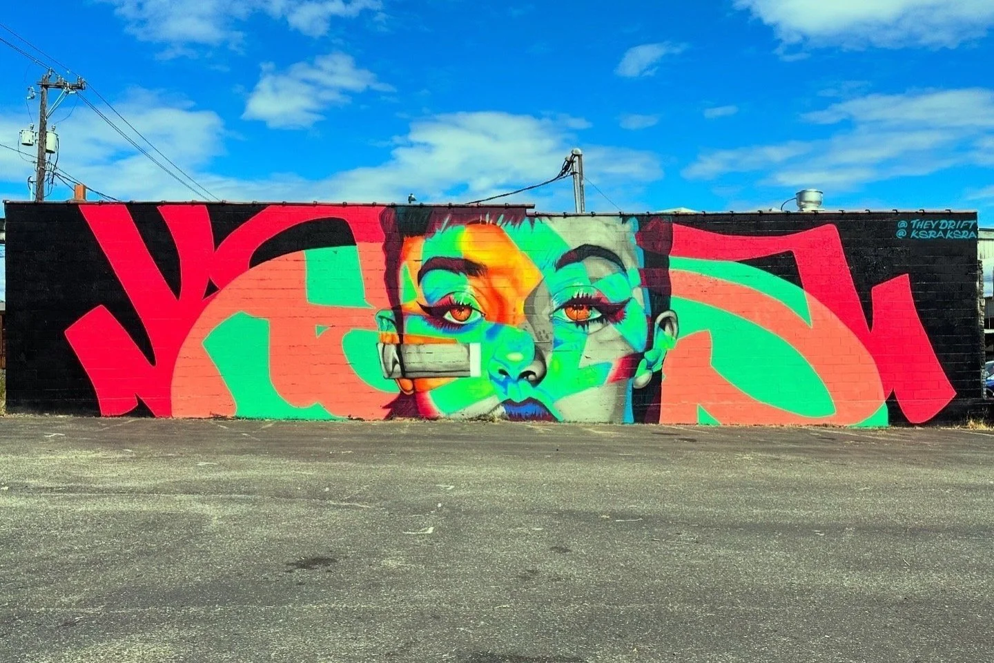 Beneath the surface - in collaboration with artist KSRA for mural masters 7 in Burien WA USA 2024