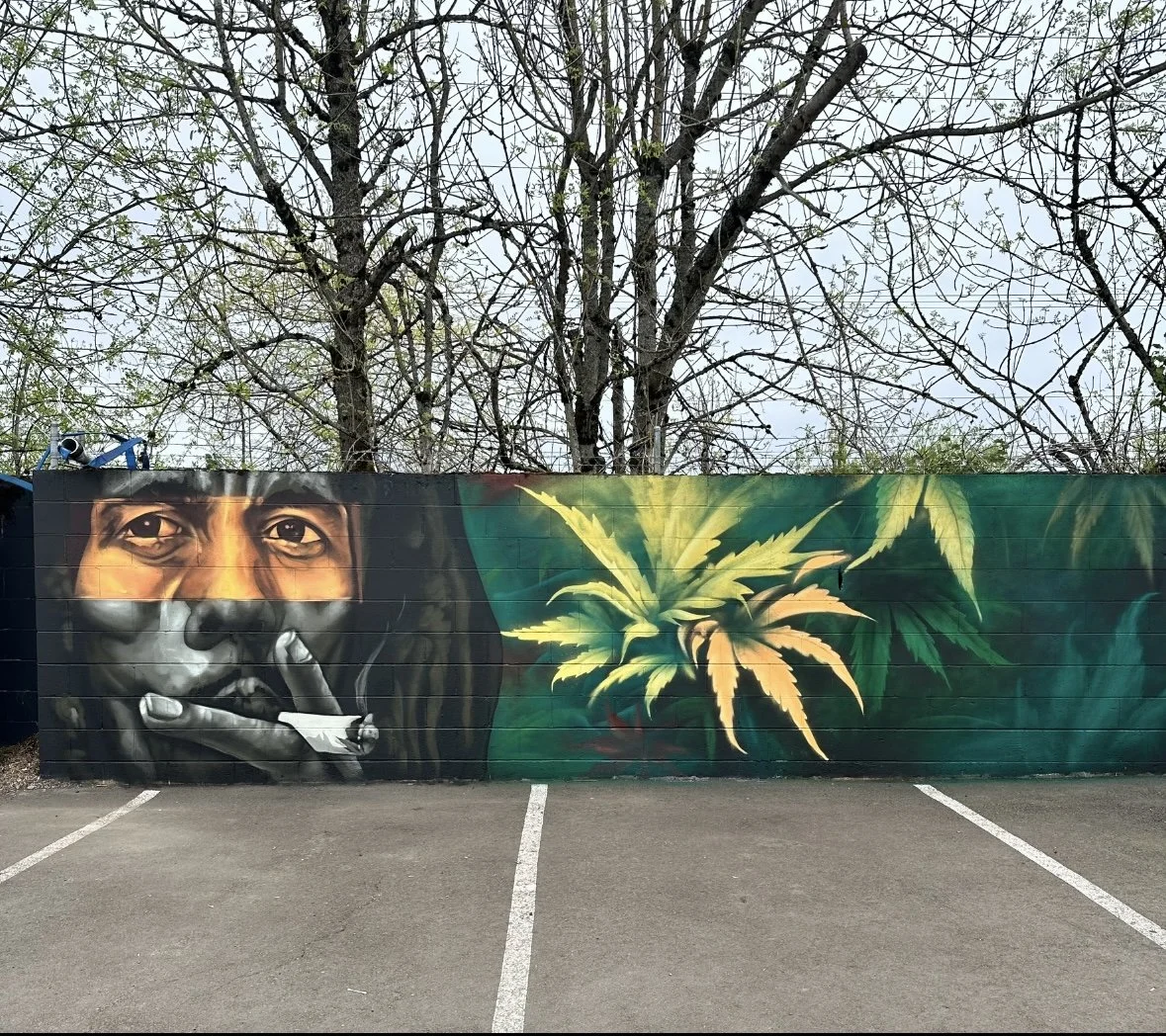‘Bob Marley’ - mural for Archive cannabis PDX 420 event Portland, OR USA 