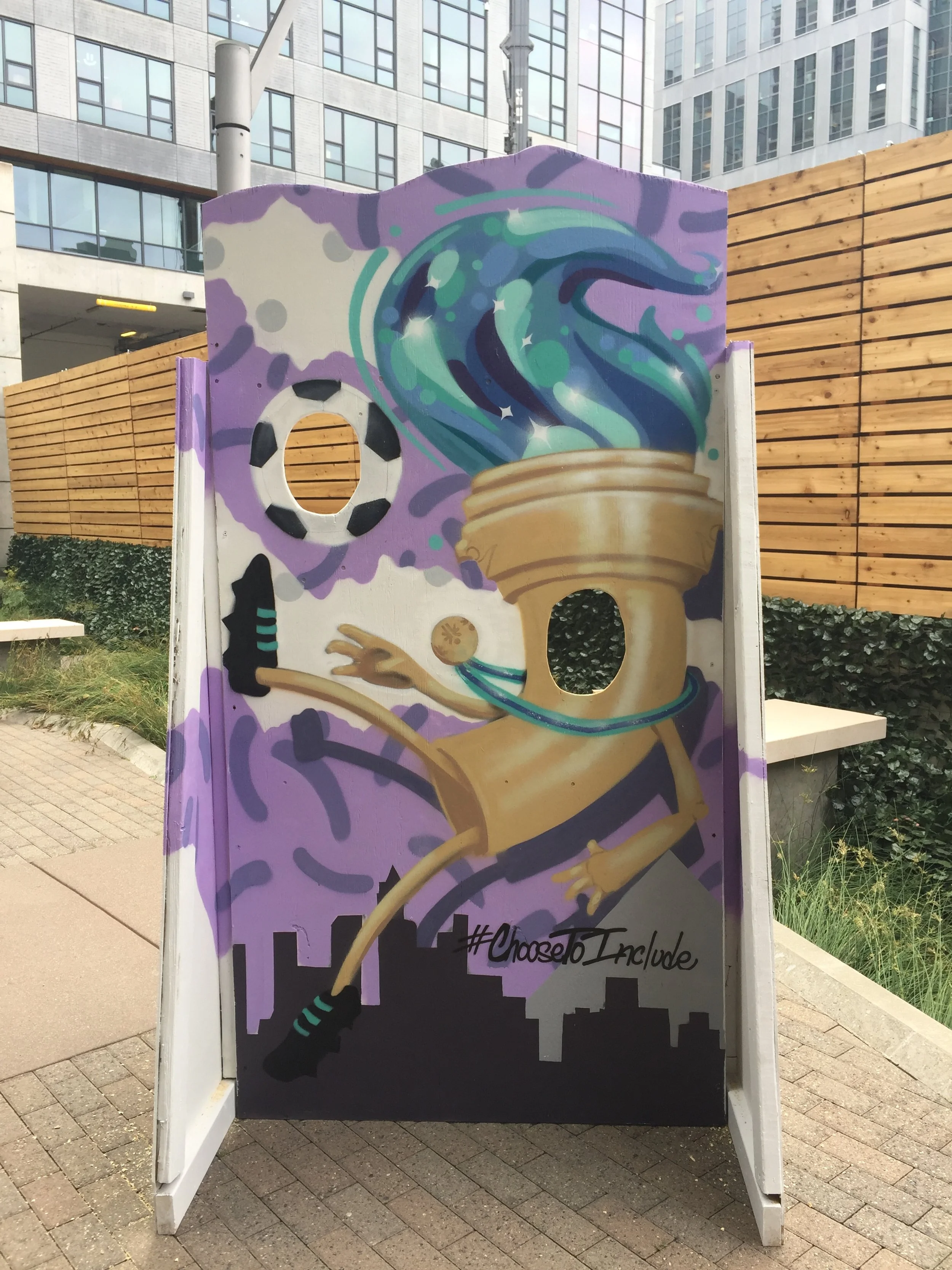  The Special Olympics 3rd piece for their “choose to include” campaign. Four mural installations across Amazon campus in Seattle WA. 2018