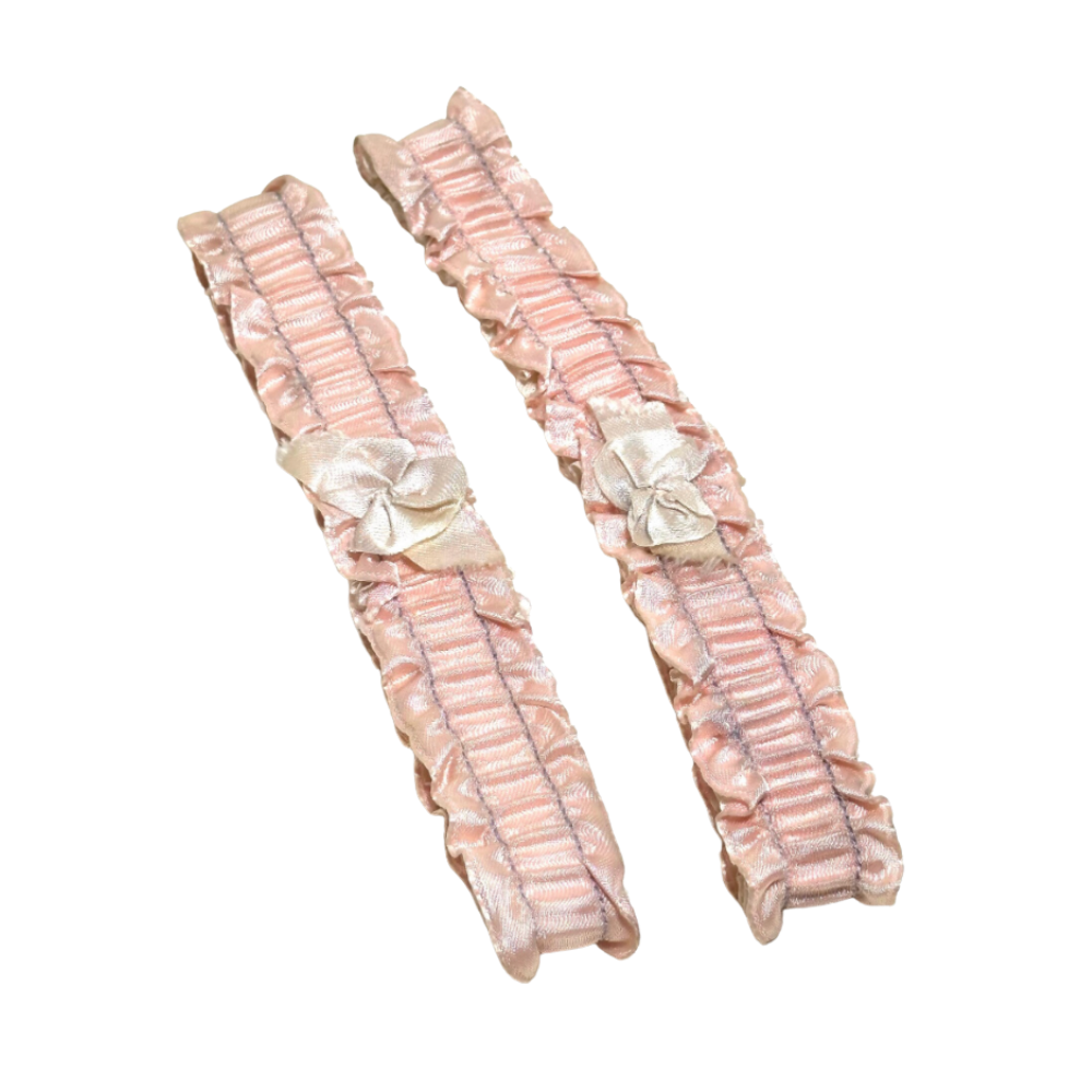 1920s pink silk garters 