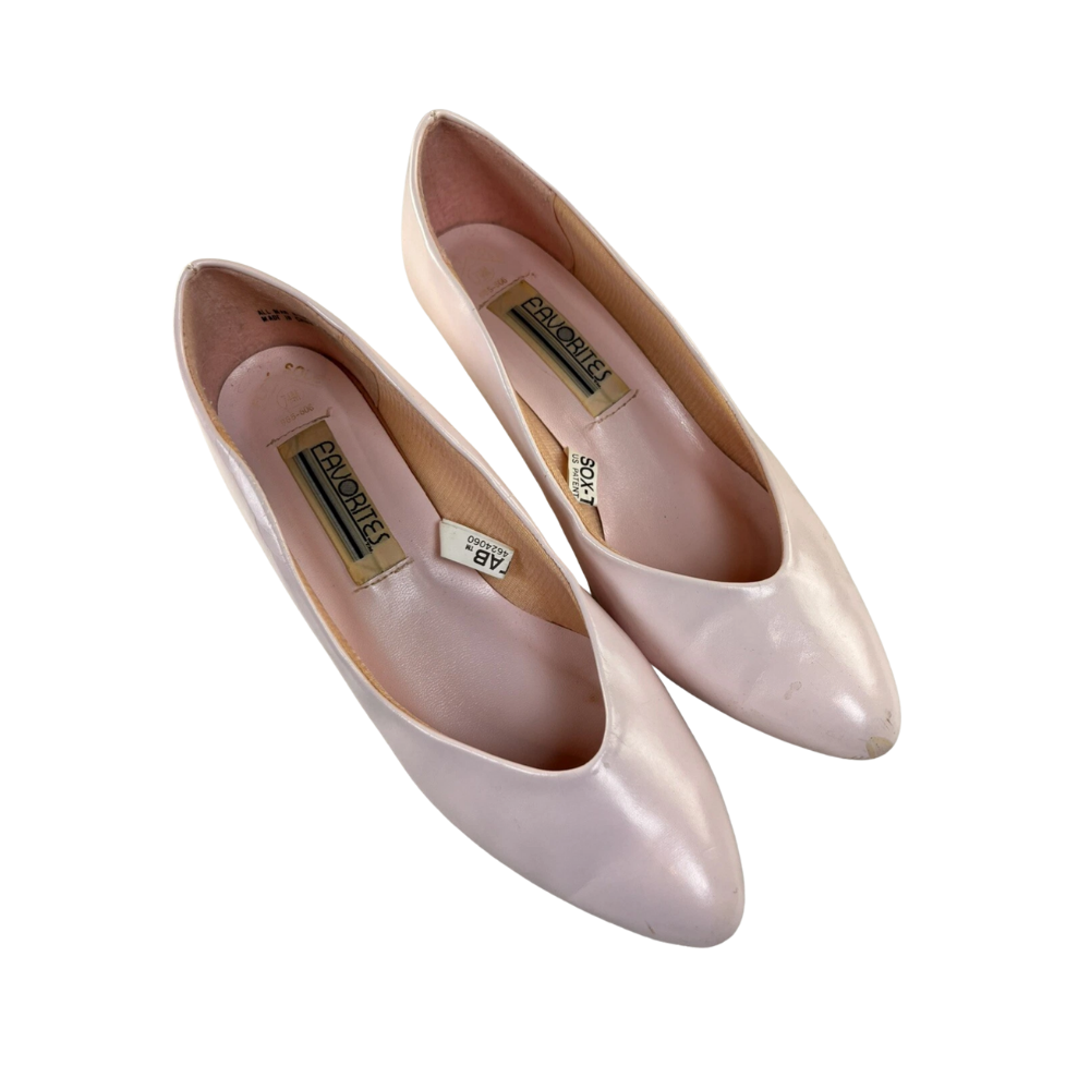 1960s pink leather pumps