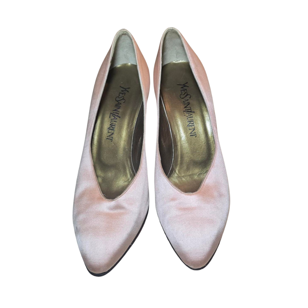 pink YSL pumps