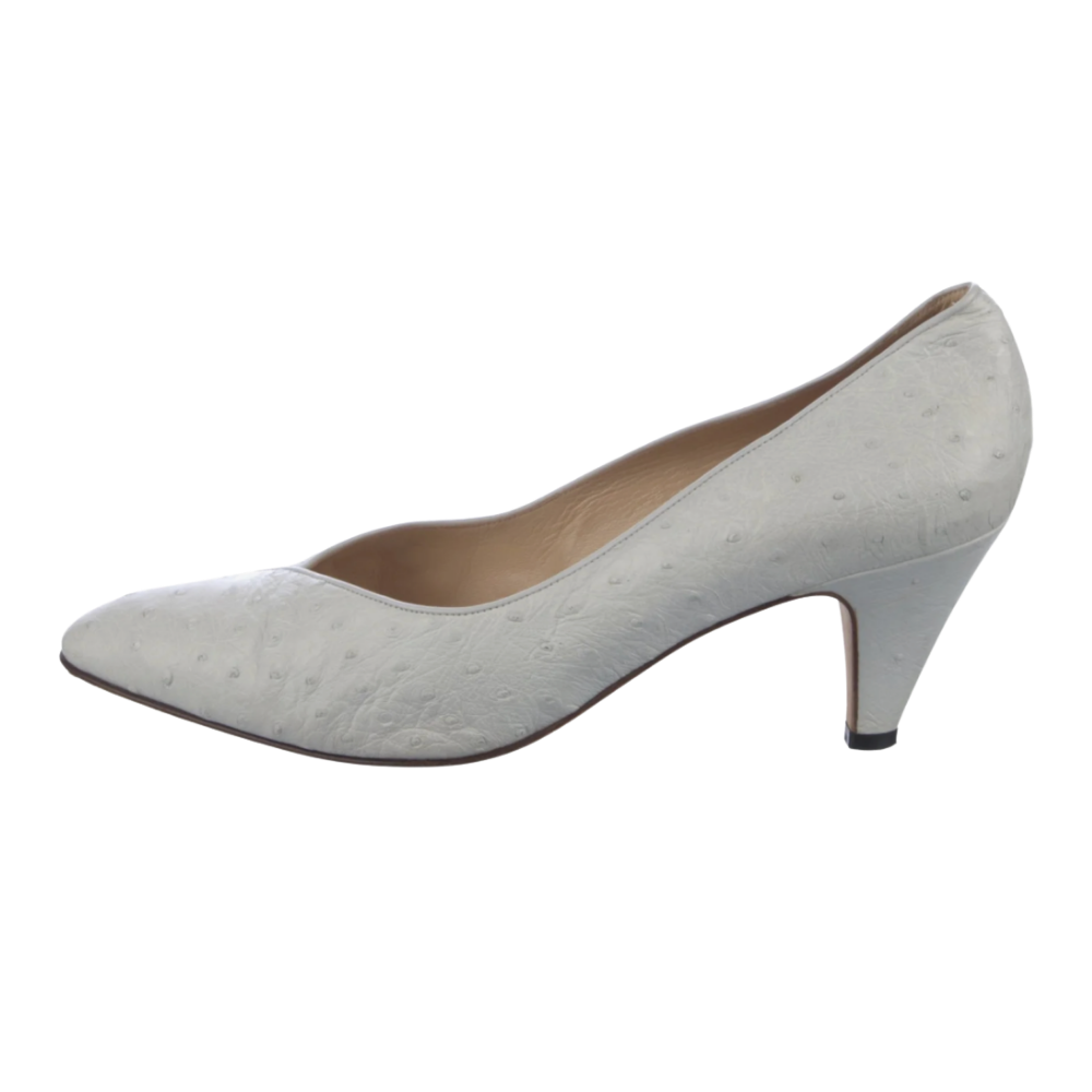 vintage gucci ostrich pumps