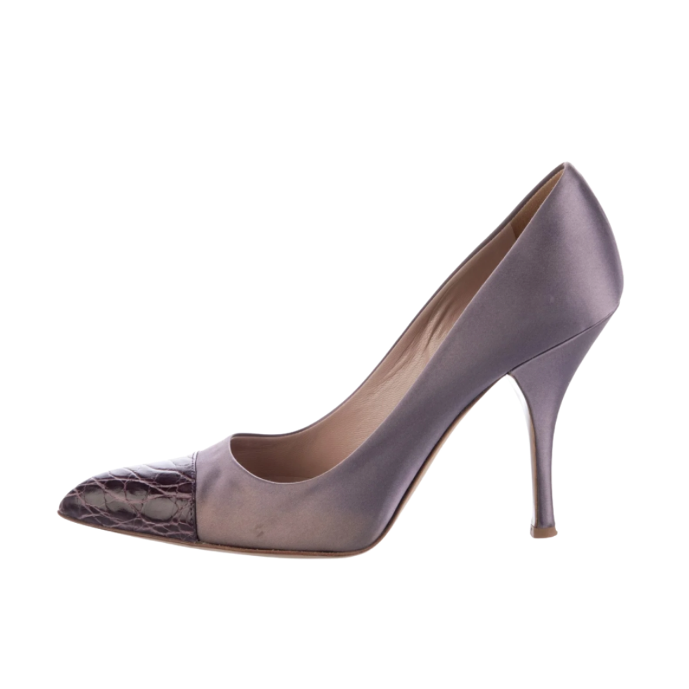 Purple Prada pumps
