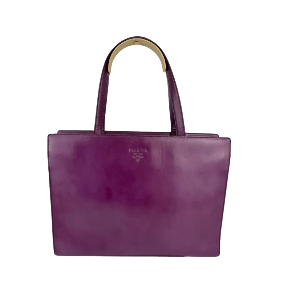 vintage Prada purple tote