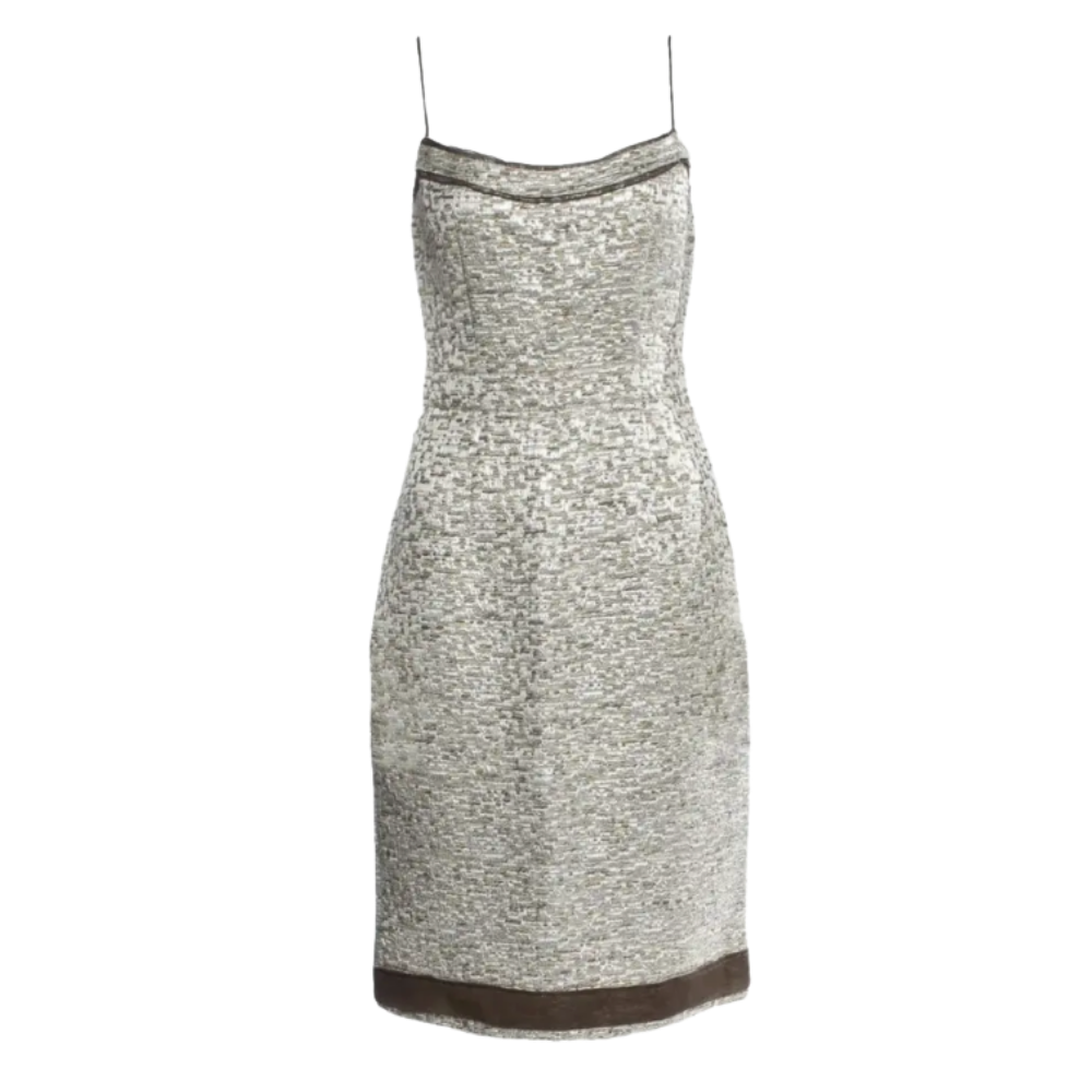 metalic Prada dress
