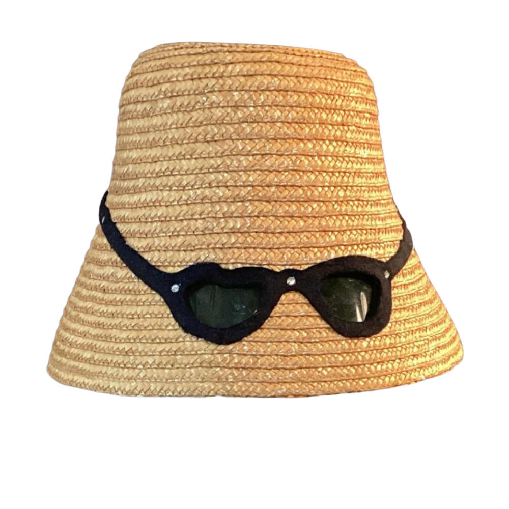 1960s mod summer hat