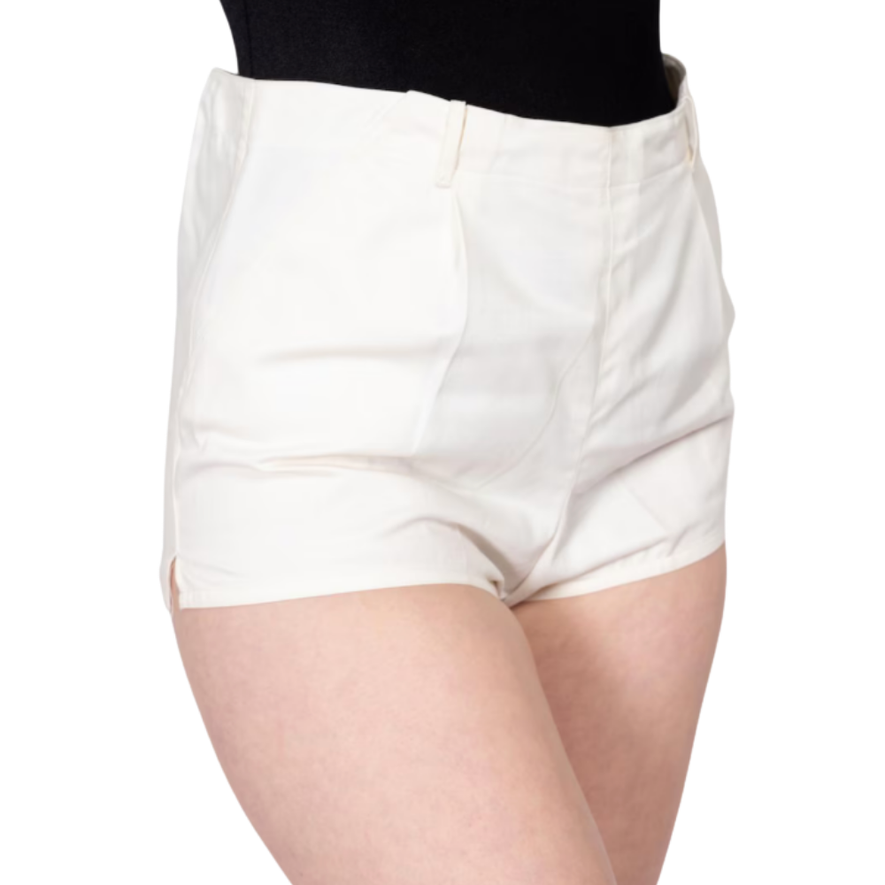 white 60s shorts