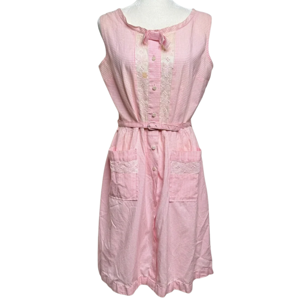 1950’s pink gingham dress