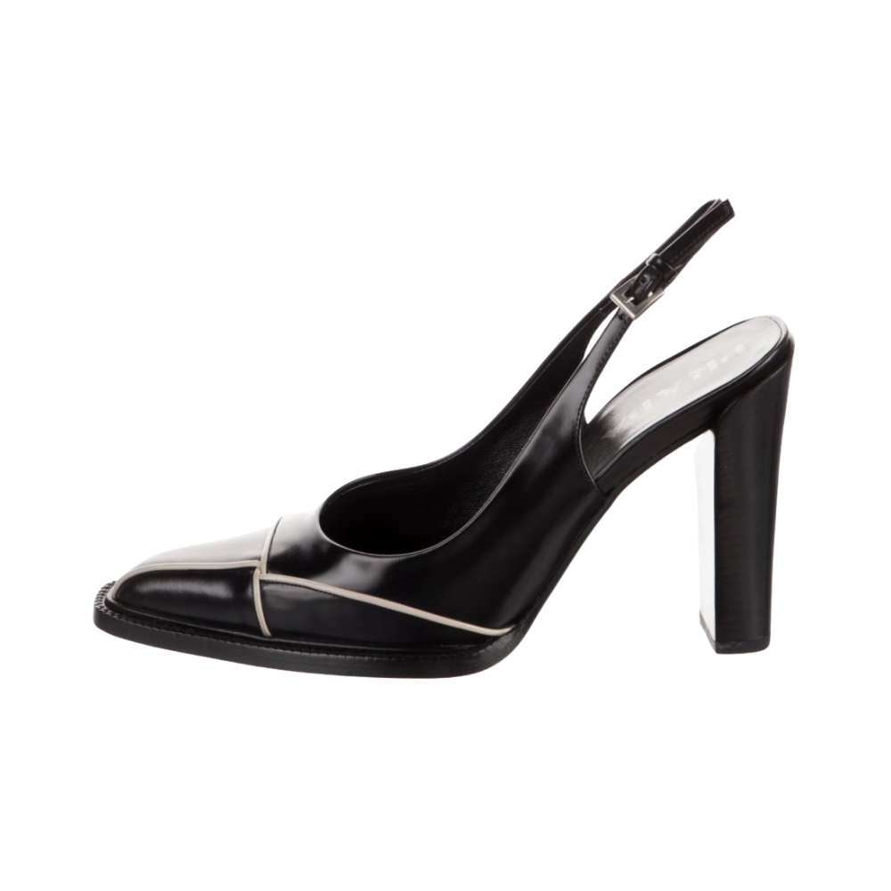 vintage Prada Leather Slingback