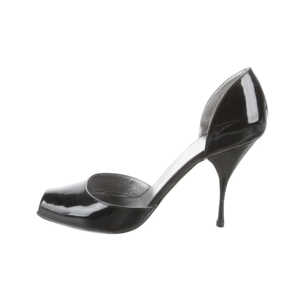 Prada patent peep toes
