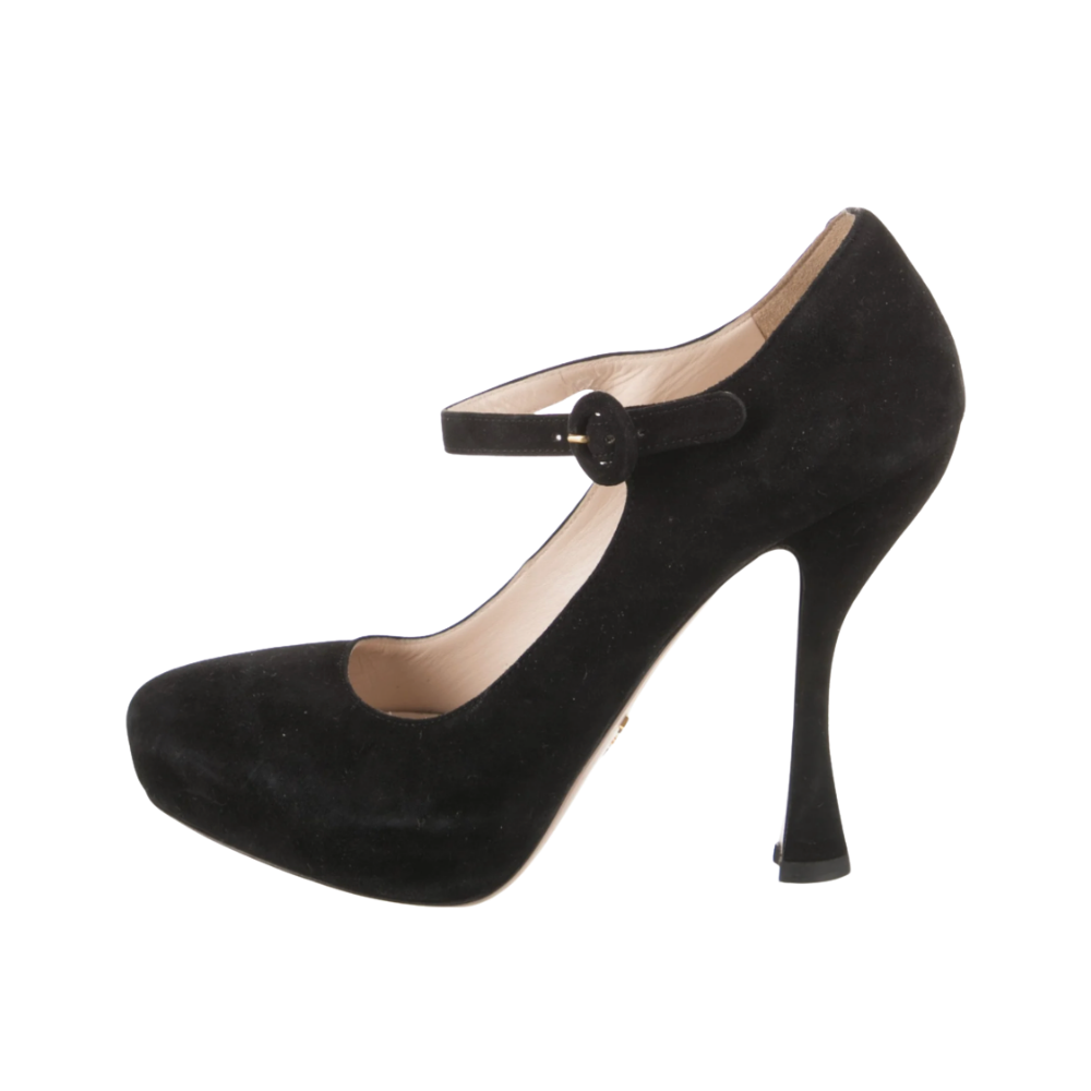Prada suede Mary Janes