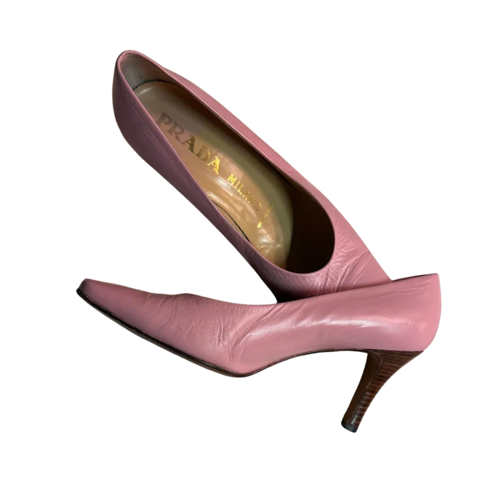 pink prada pumps