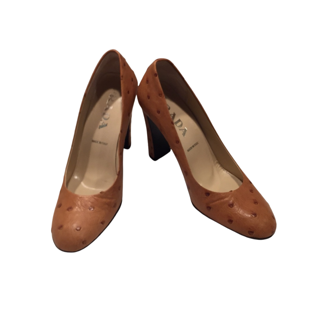 vintage prada ostrich heels