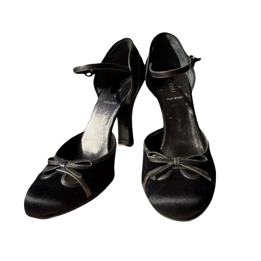 Miu Miu Black silk pumps