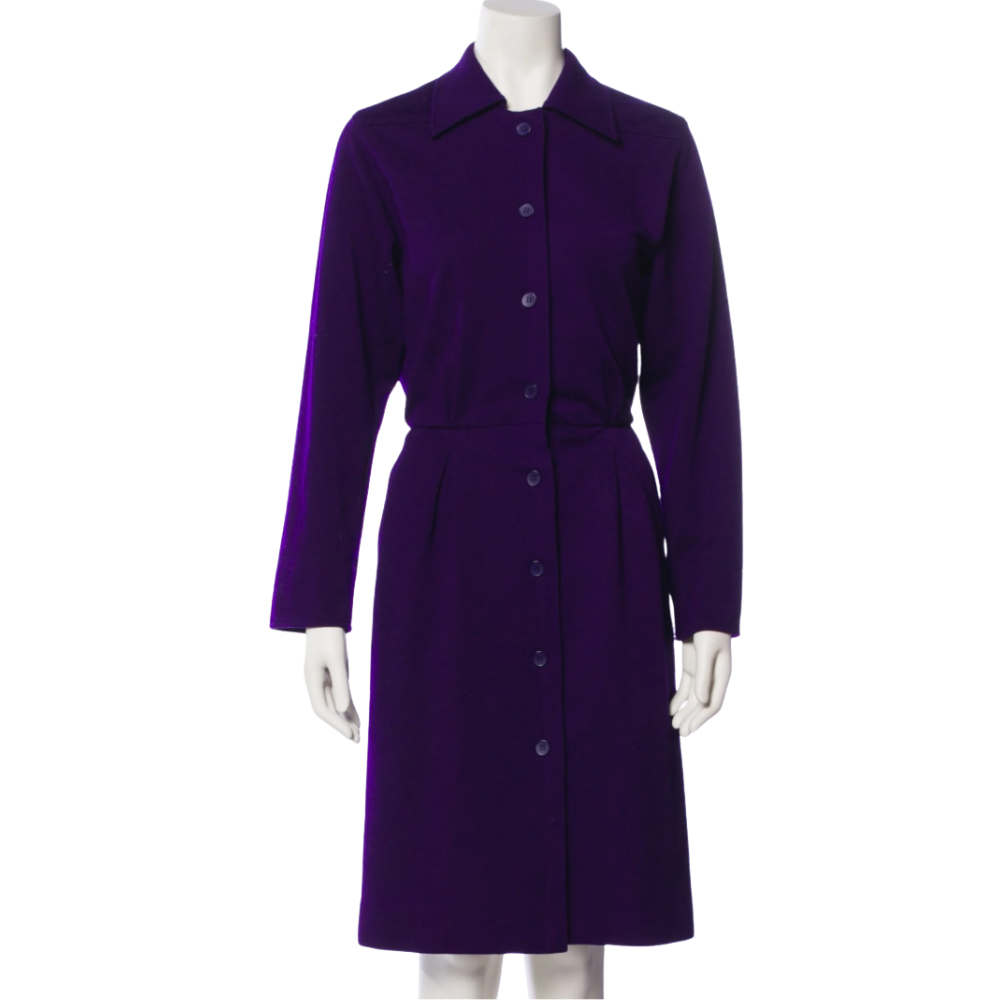 1980s YSL purple coat
