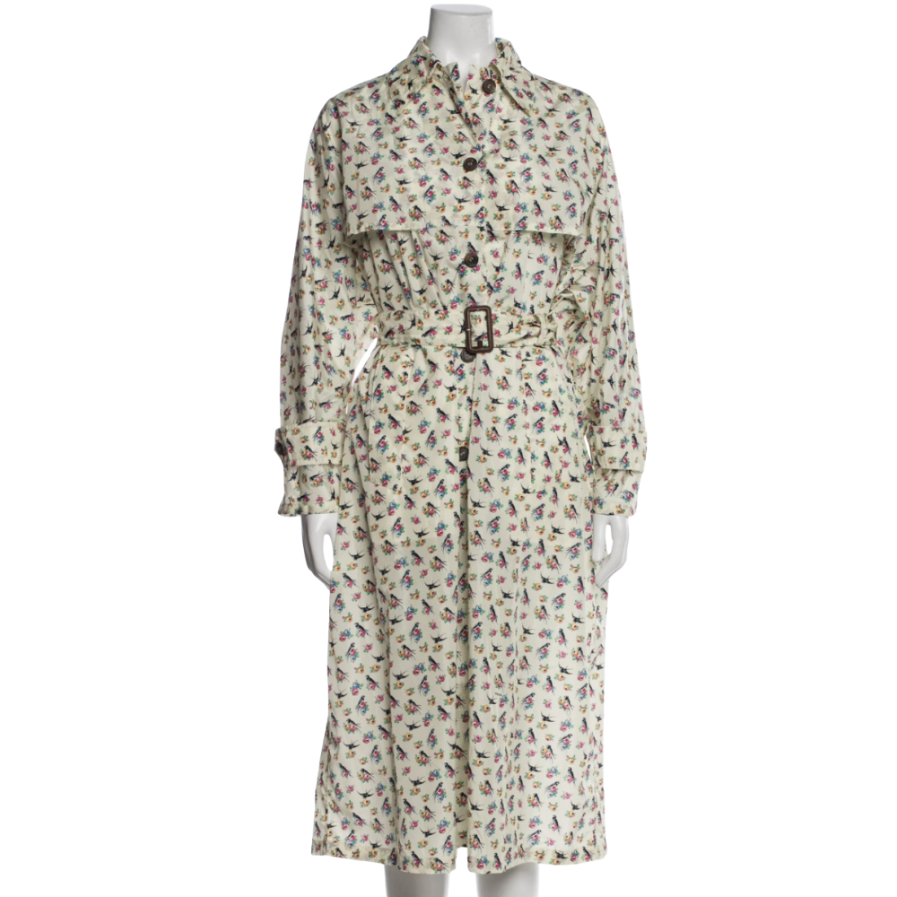 floral prada trench